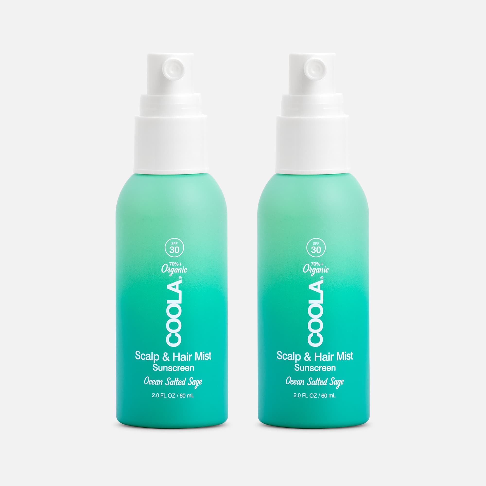 COOLA Organic Scalp & Hair Mist, SPF 30, 2 oz. (2-Pack)