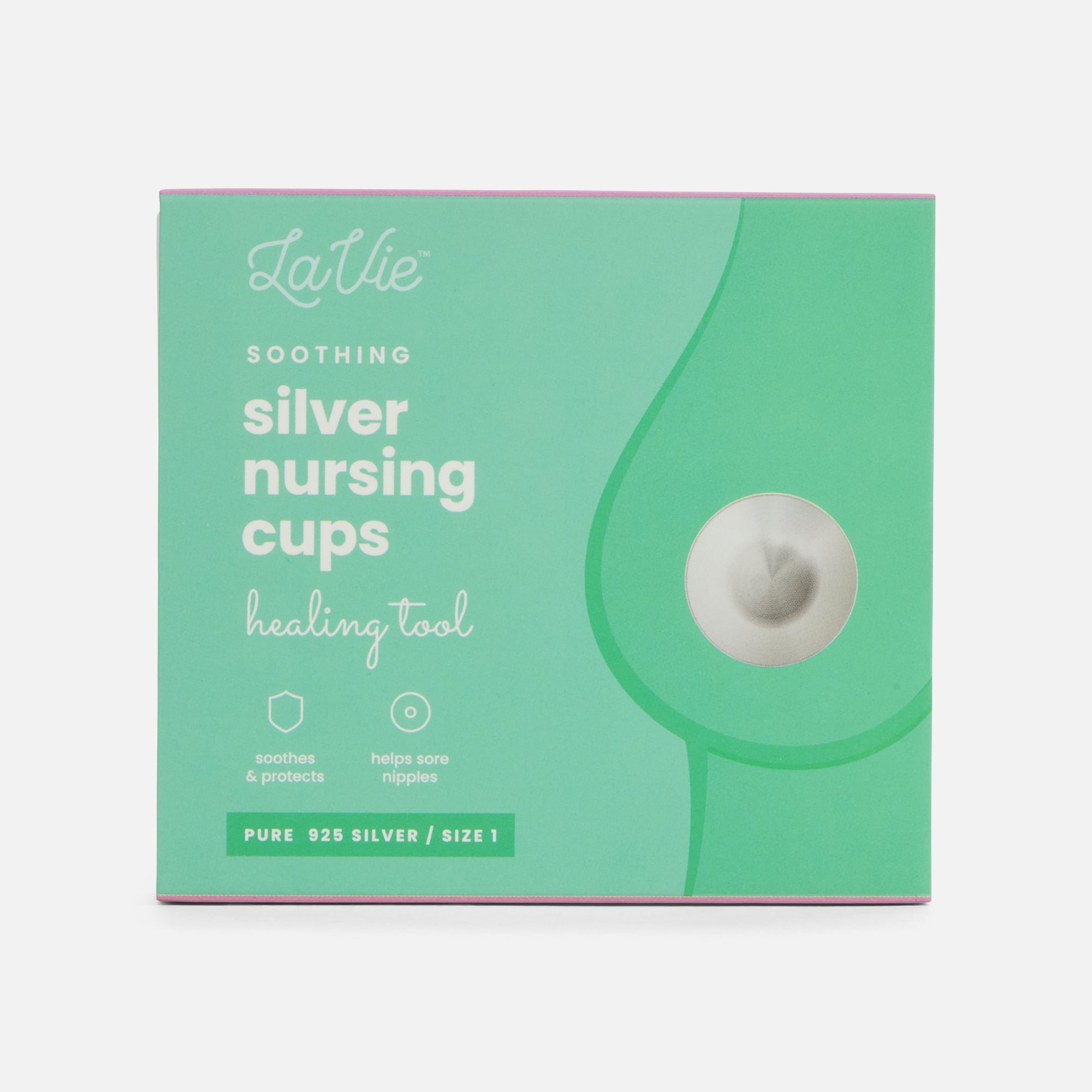 LaVie Silver Nursing Cups Set, Size 1 (Regular)