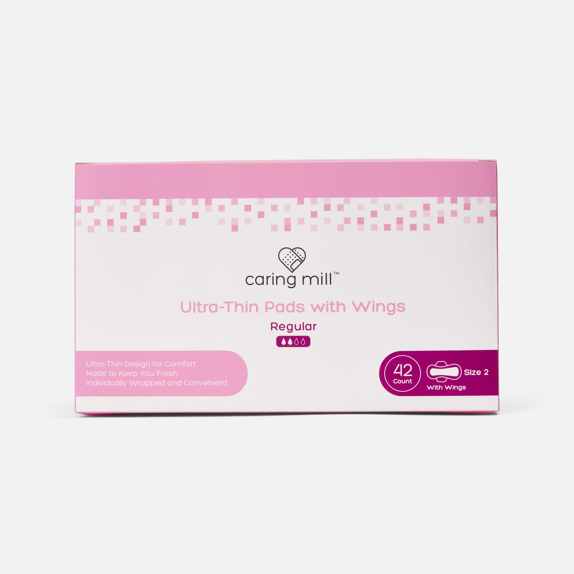 Caring Mill™ Ultra Thin Pads With Wings Size 2, 42 ct.