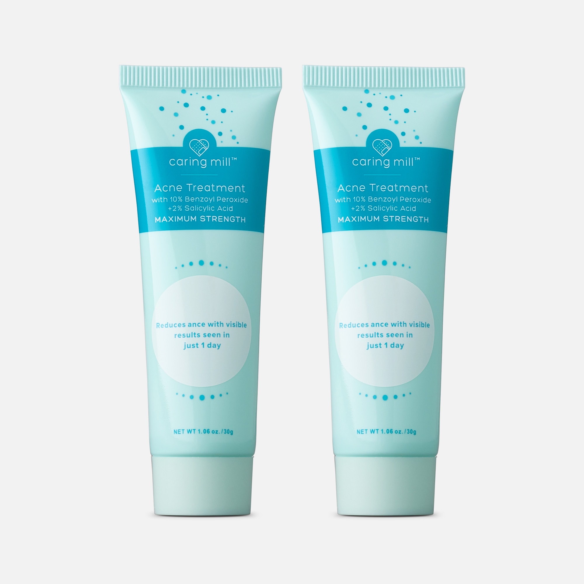 Caring Mill™ Acne Treatment, 10% Benzoyl Peroxide, 1 oz. (2-Pack)