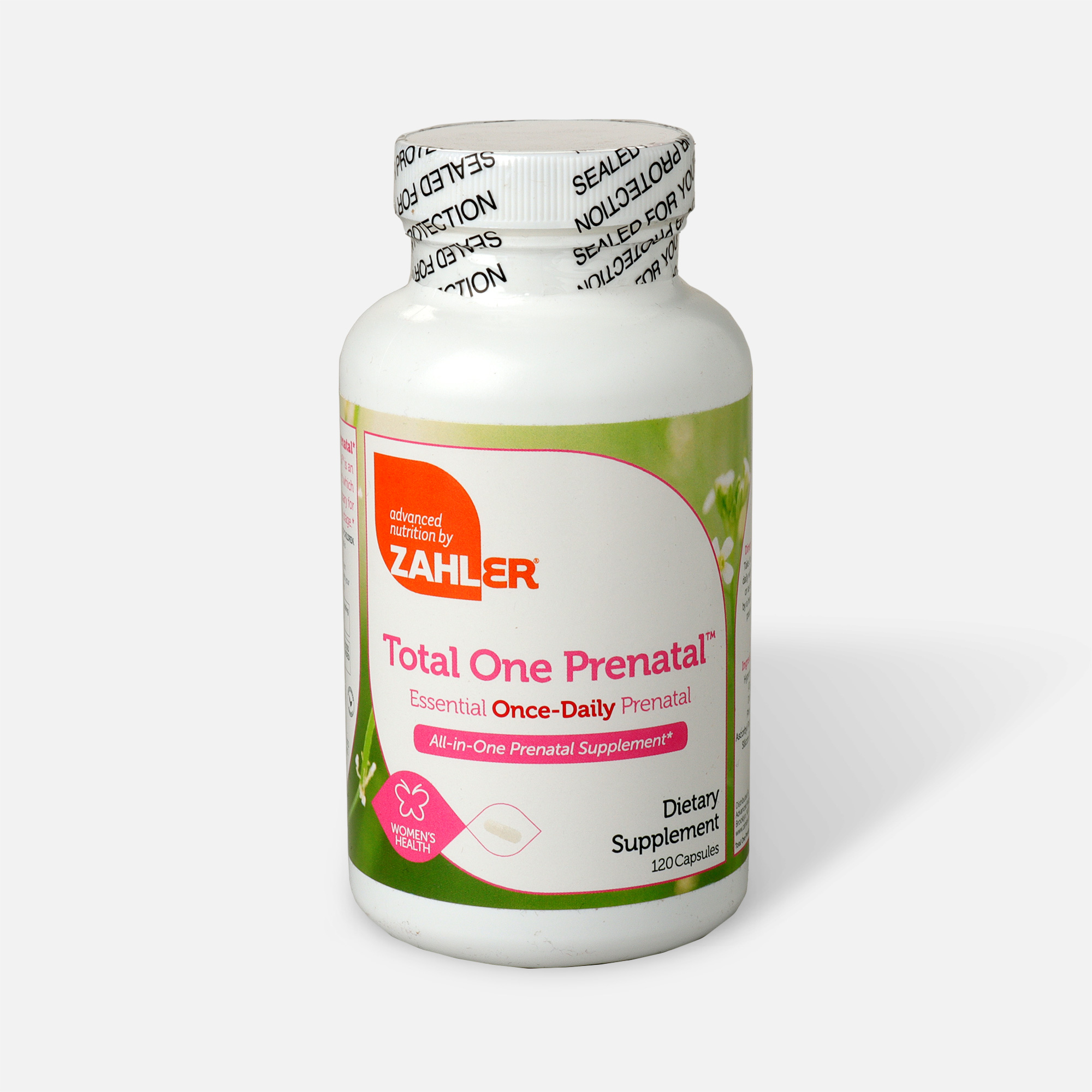 Zahler Total One Prenatal, Complete One a Day Prenatal Multivitamin, 120 Capsules