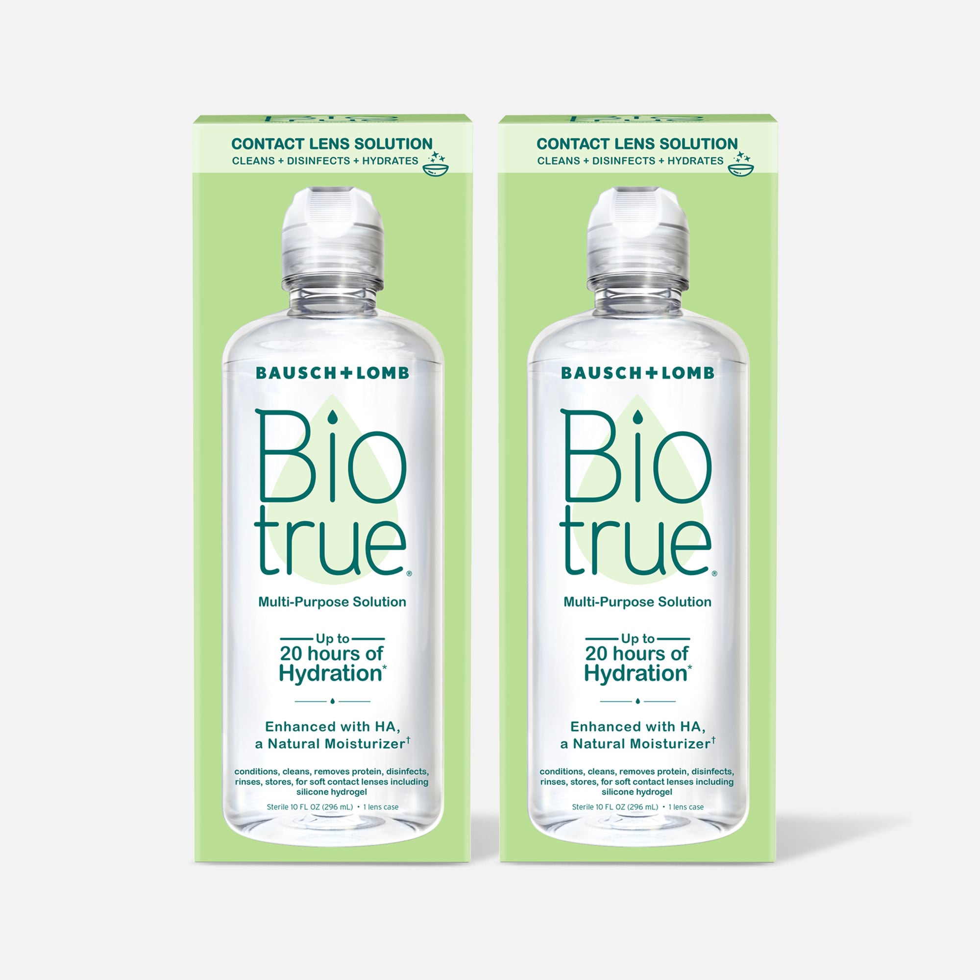 Bausch + Lomb Biotrue Multi-Purpose Solution for Soft Contact Lenses, 10 fl oz. (2-Pack)