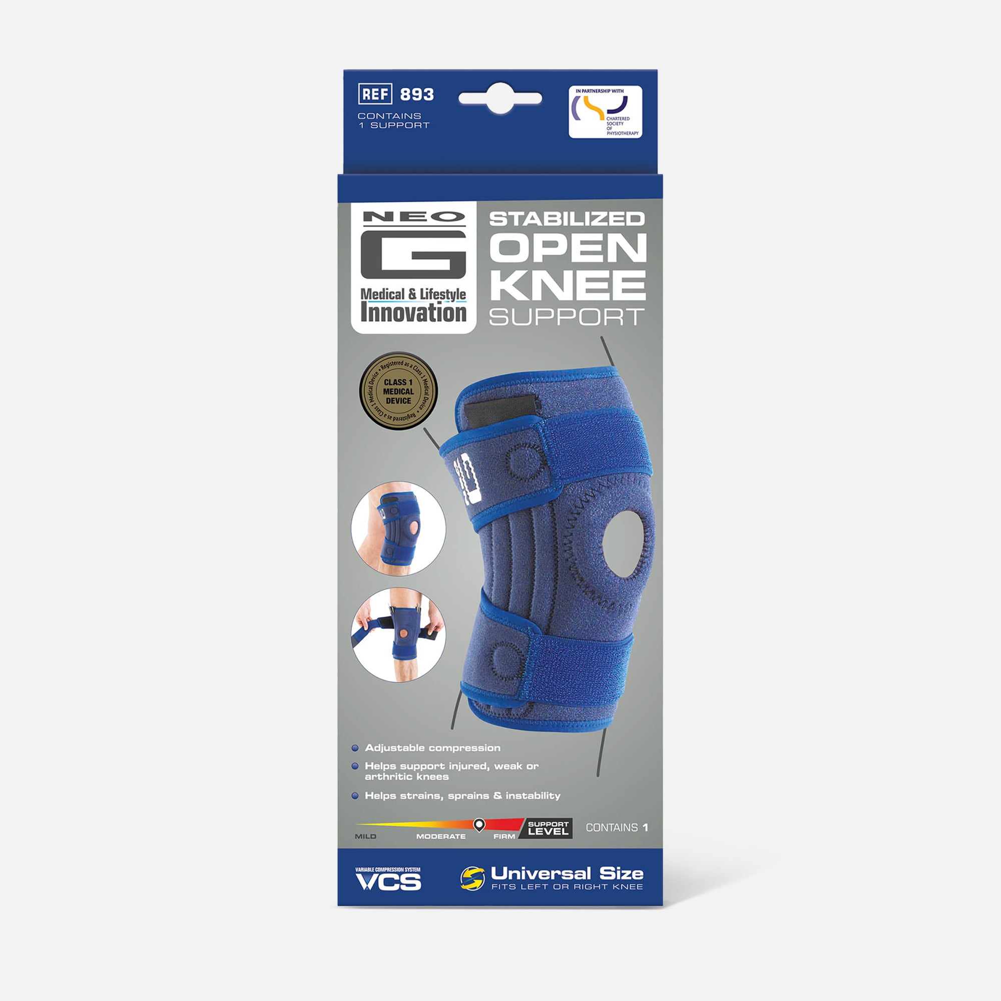Neo G Stabilized Open Knee Support, One Size