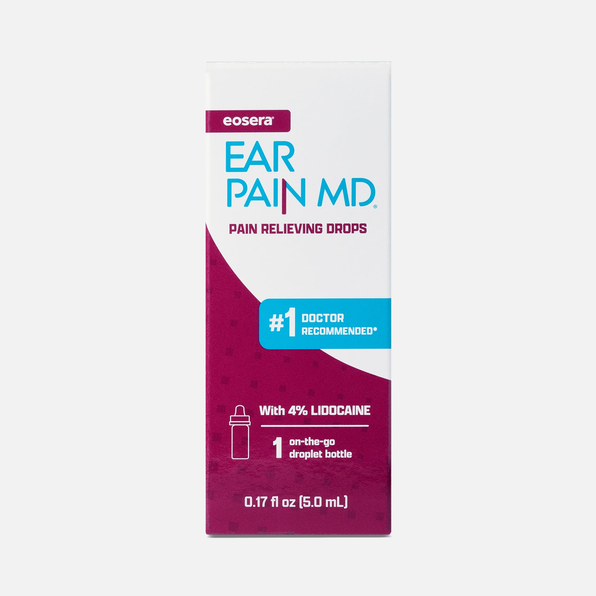 eosera® EAR PAIN MD® Relief Drops with 4% Lidocaine, 0.17 fl. oz.