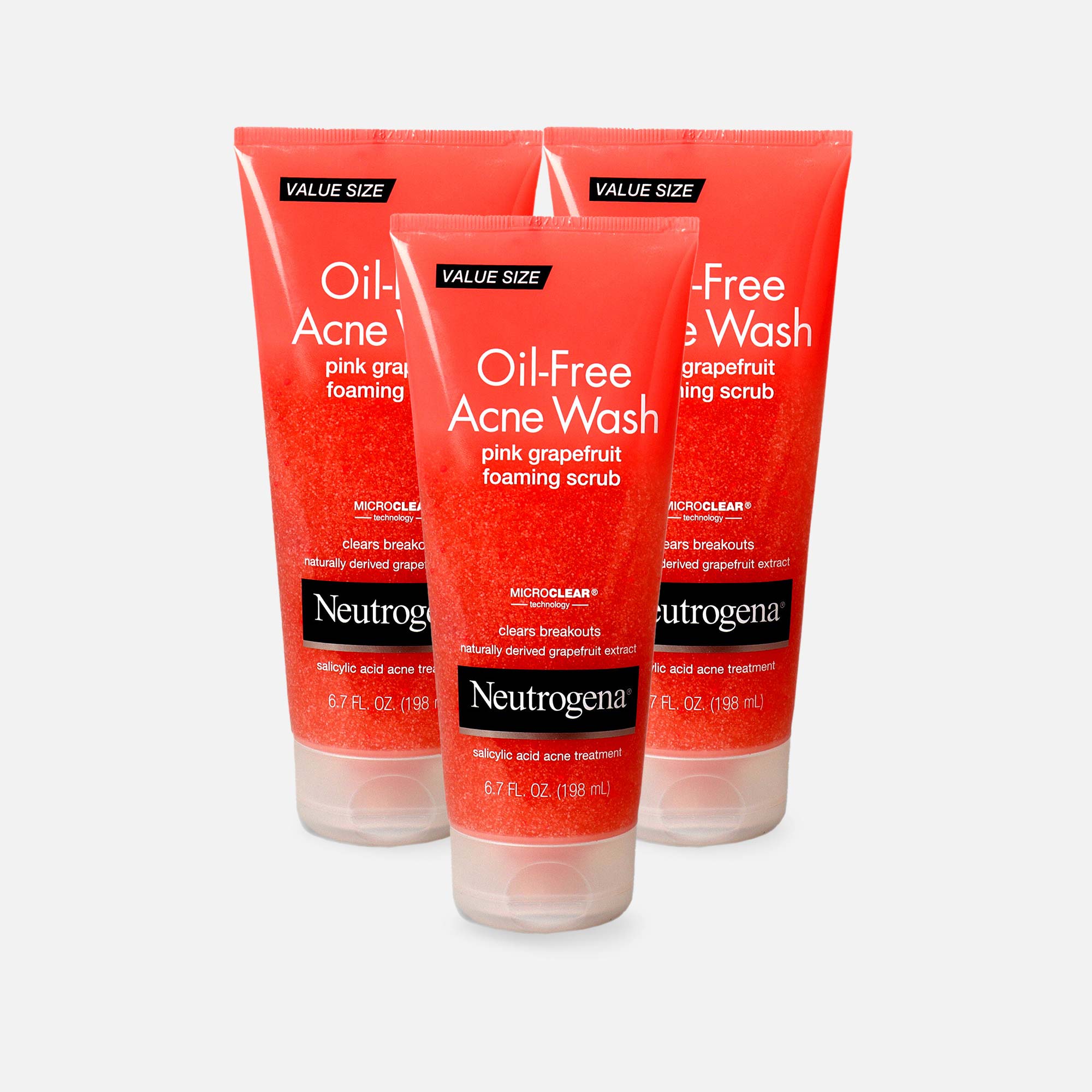 Neutrogena Pink Grapefruit Foaming Face Scrub, 6.7 oz. (3-Pack)
