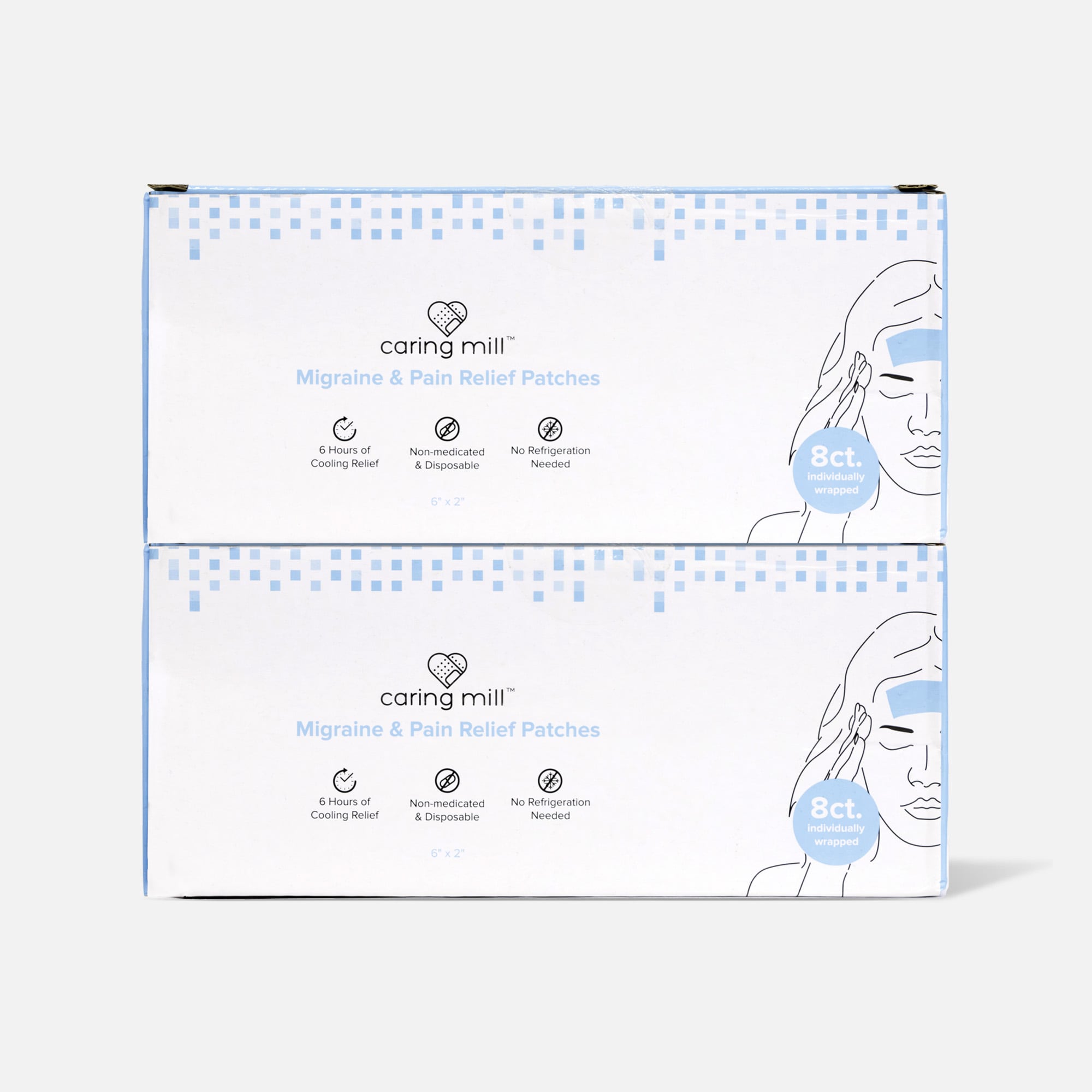 Caring Mill™ Migraine & Pain Relief Patches, 8 ct. (2-Pack)