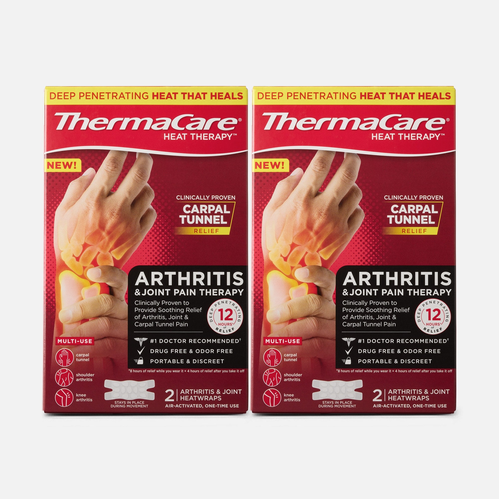 ThermaCare Arthritis & Joint Pain Heatwraps, 2 ct. (2-Pack)