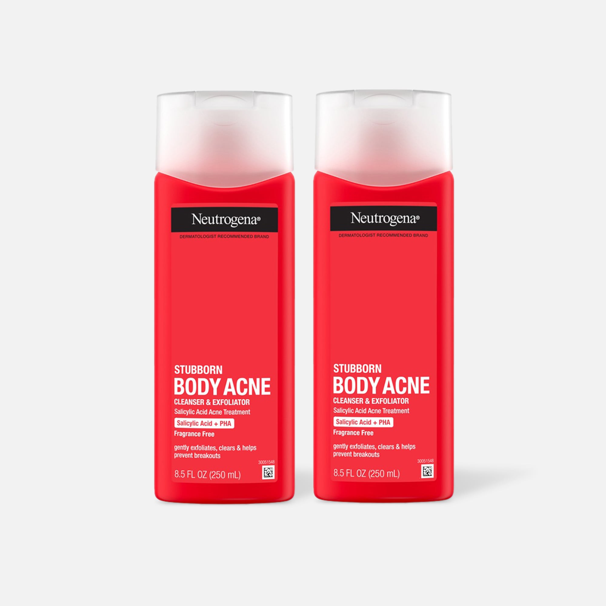 Neutrogena Stubborn Body Acne Cleanser & Exfoliator, 8.5 fl oz. (2-Pack)