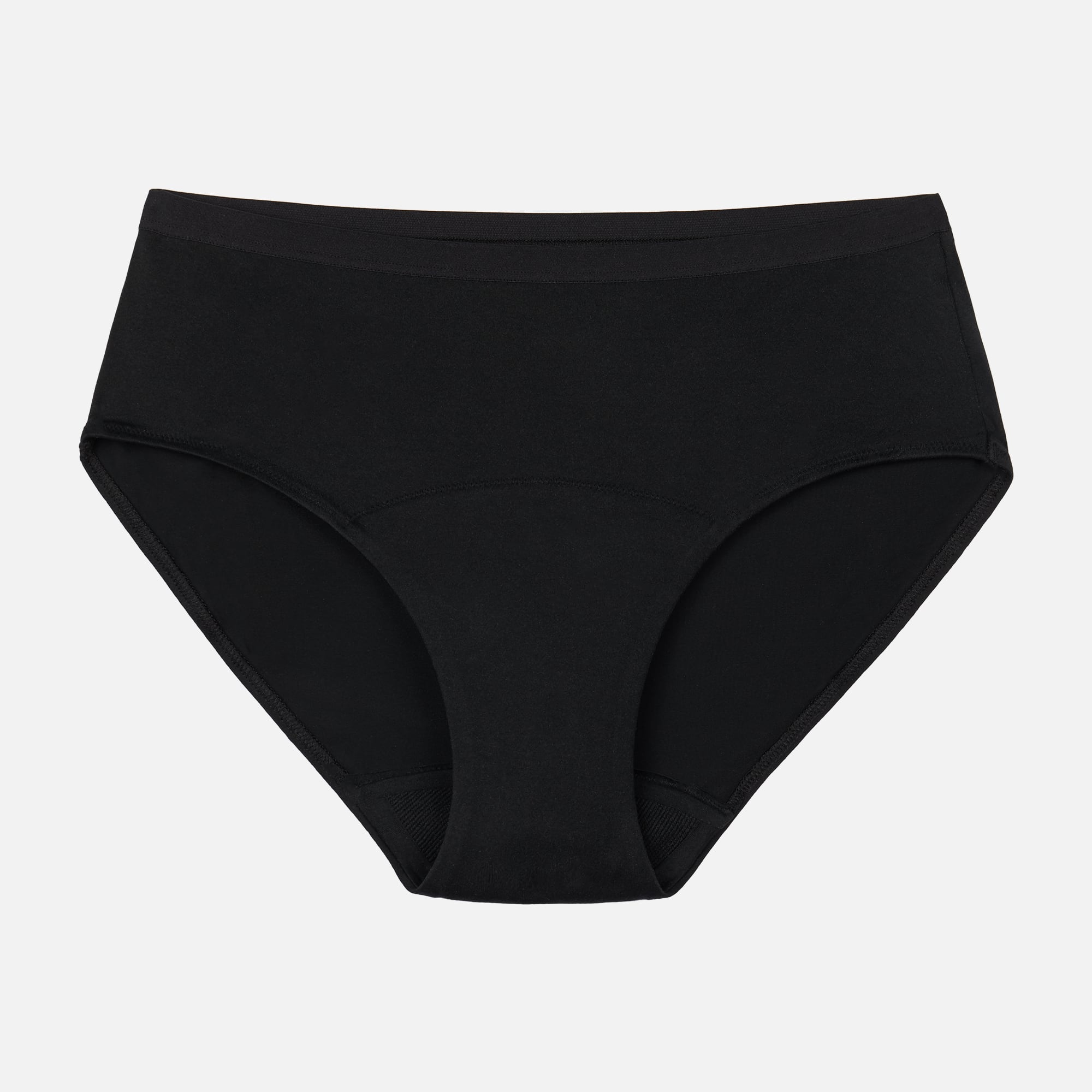 Thinx For All Leaks Signature Very Light Hiphugger Incontinence Underwear, Black, M