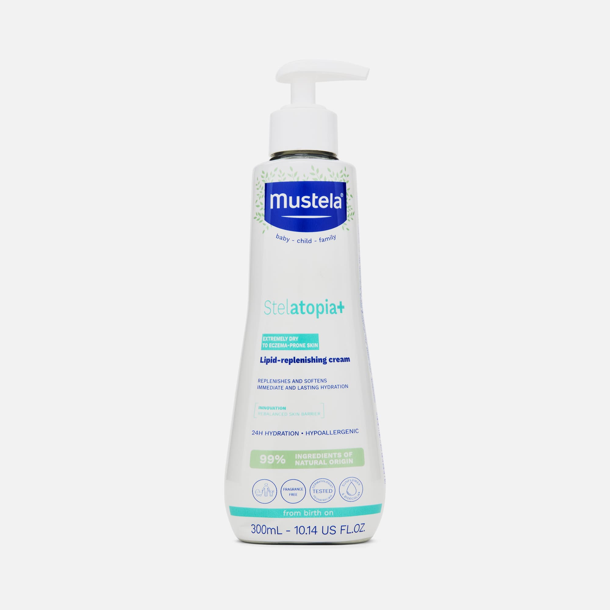 Mustela Stelatopia+ Lipid-Replenishing Cream, 10.14 fl oz.