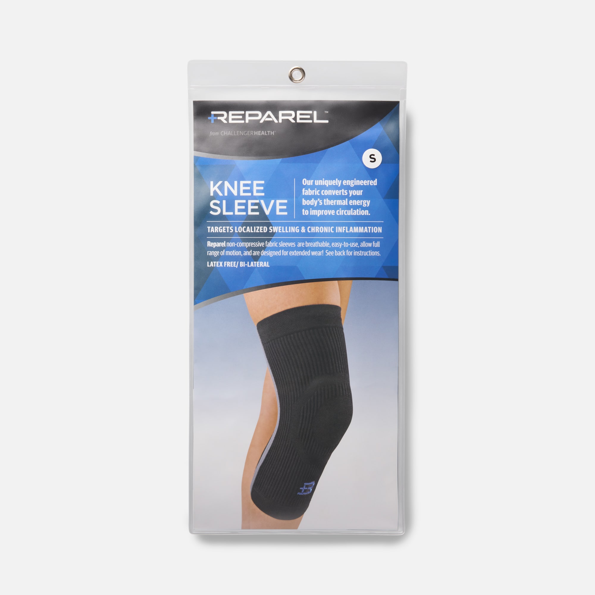 Reparel Knee Sleeve, Black, S