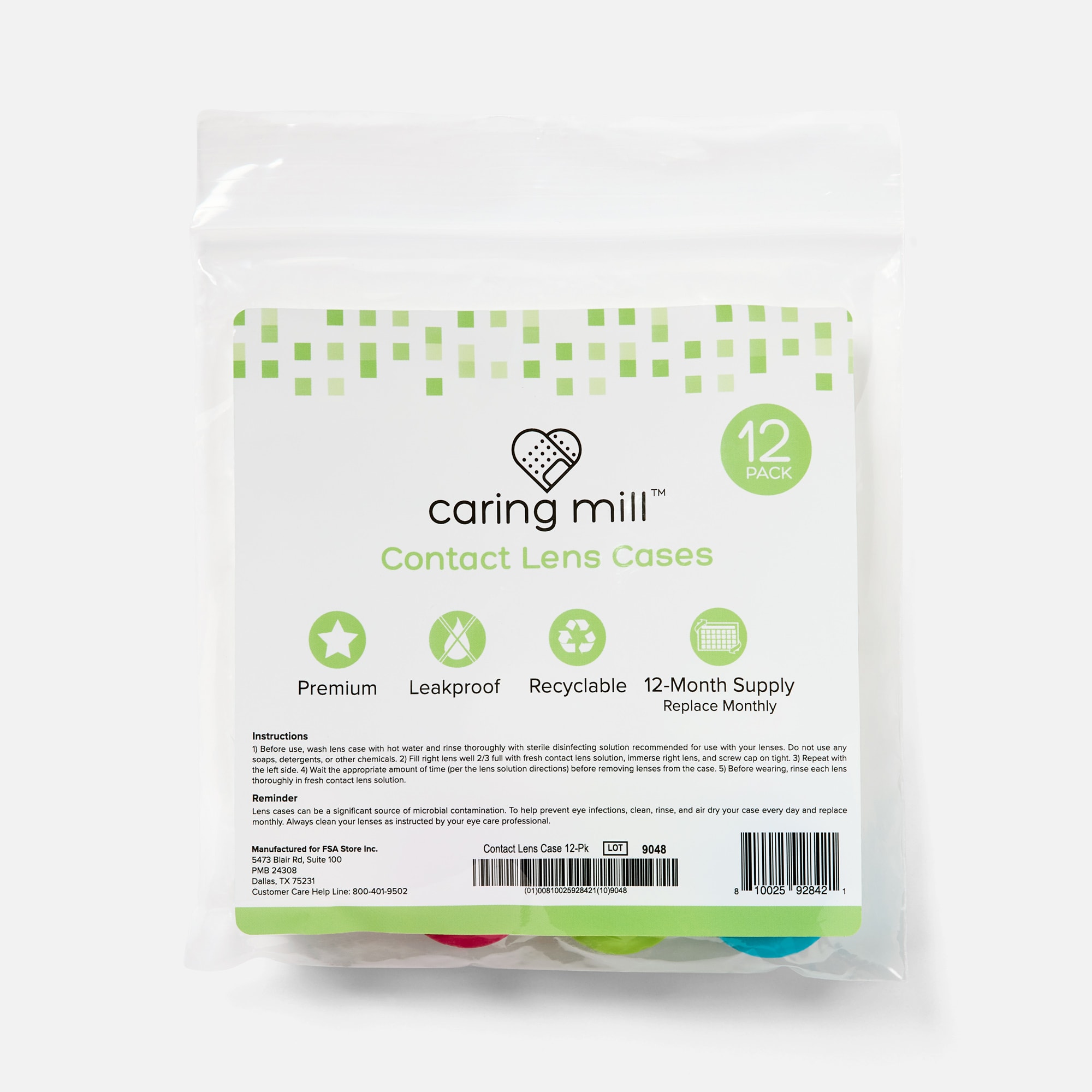 Caring Mill™ Monthly Contact Lens Cases, 12 ct.