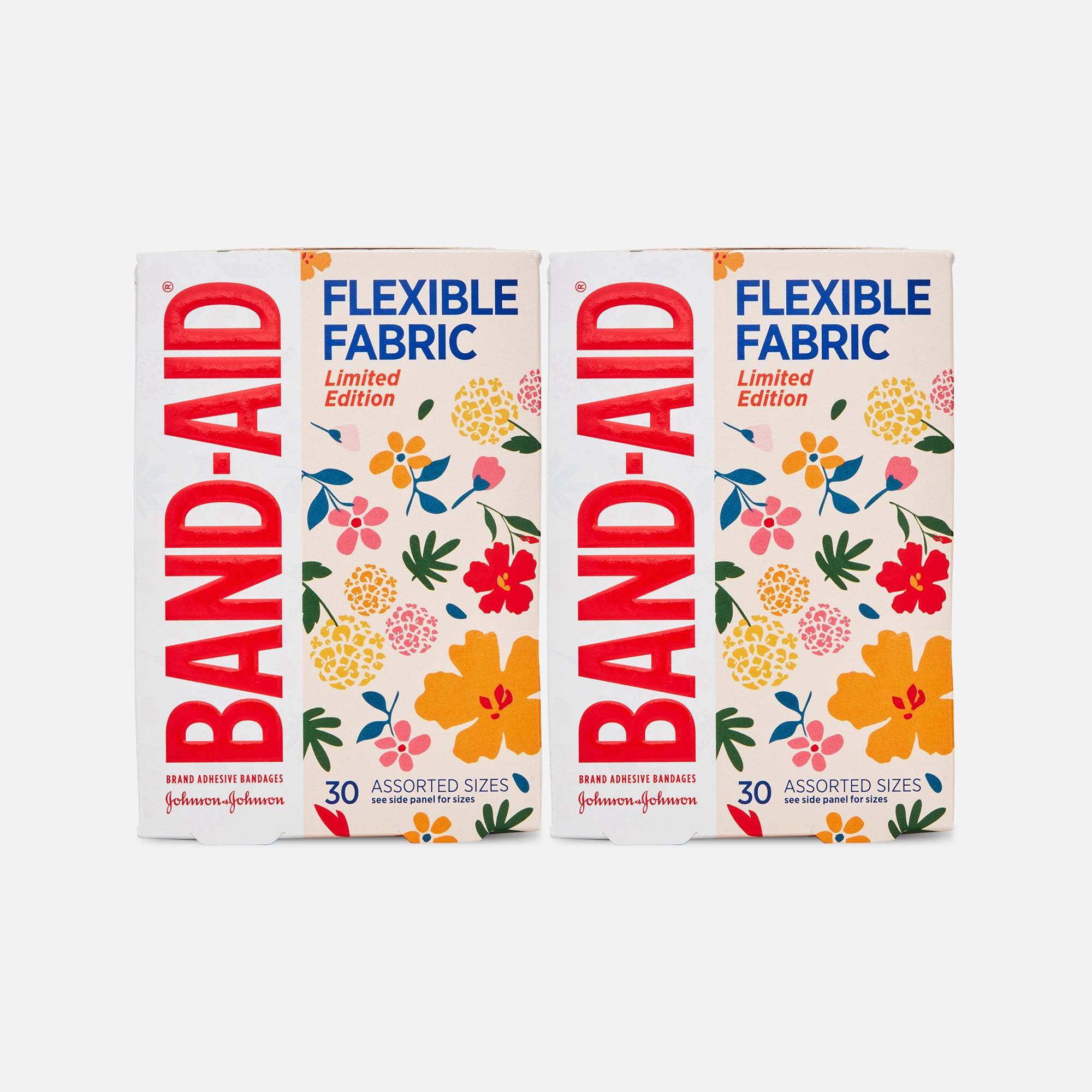 BAND-AID® Decorated Flexible Fabric Assorted 30 ct., Wildflower (2-Pack)