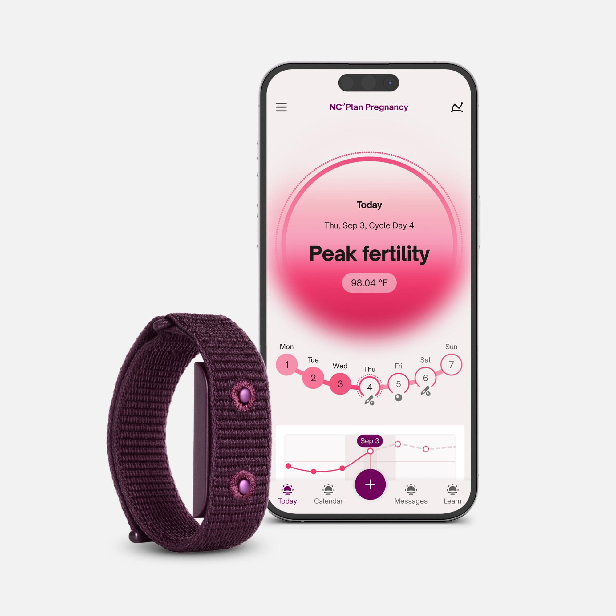 Natural Cycles° NC° Plan Pregnancy and NC° Band with 12-month App Subscription