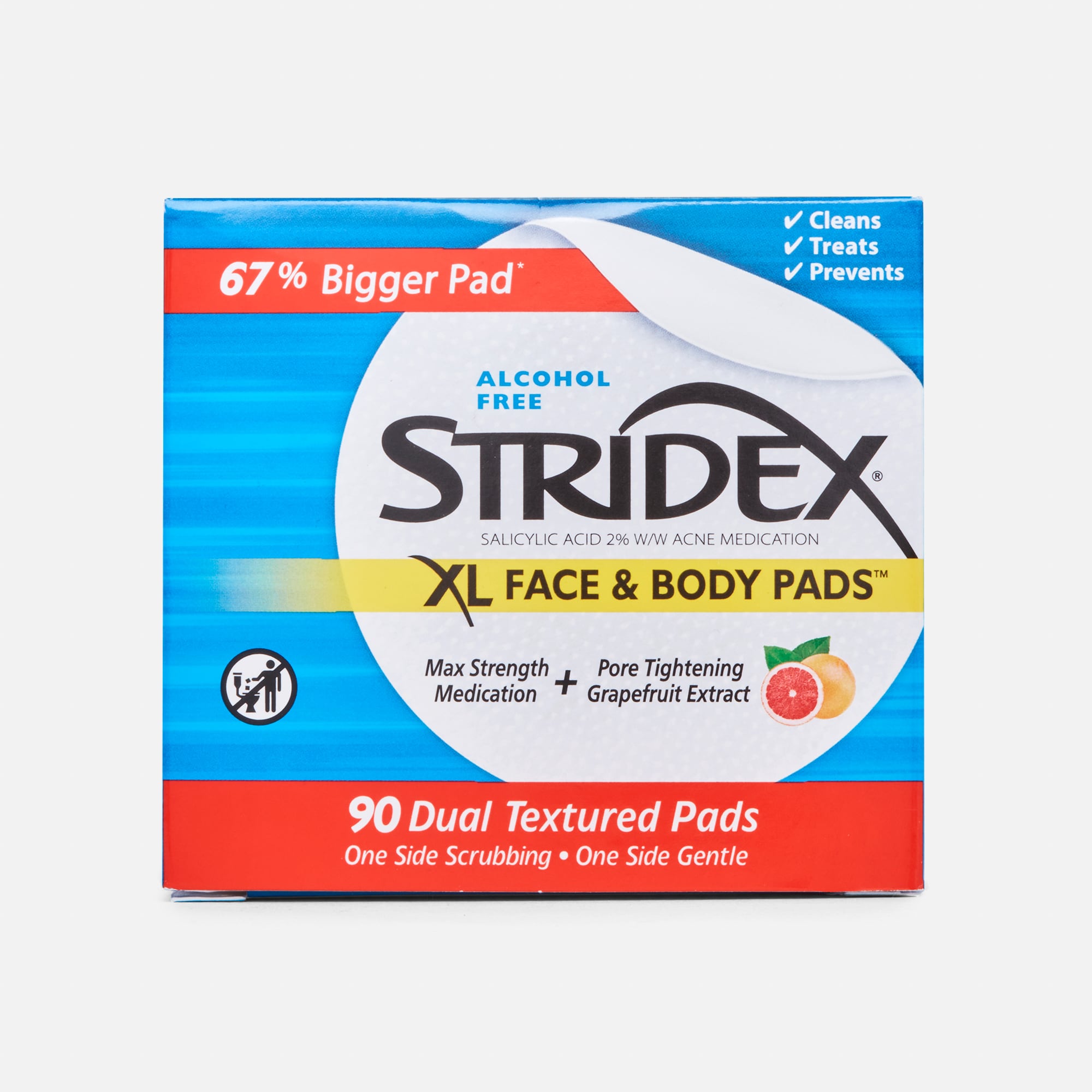 Stridex XL Face & Body Pads, 90 ct.