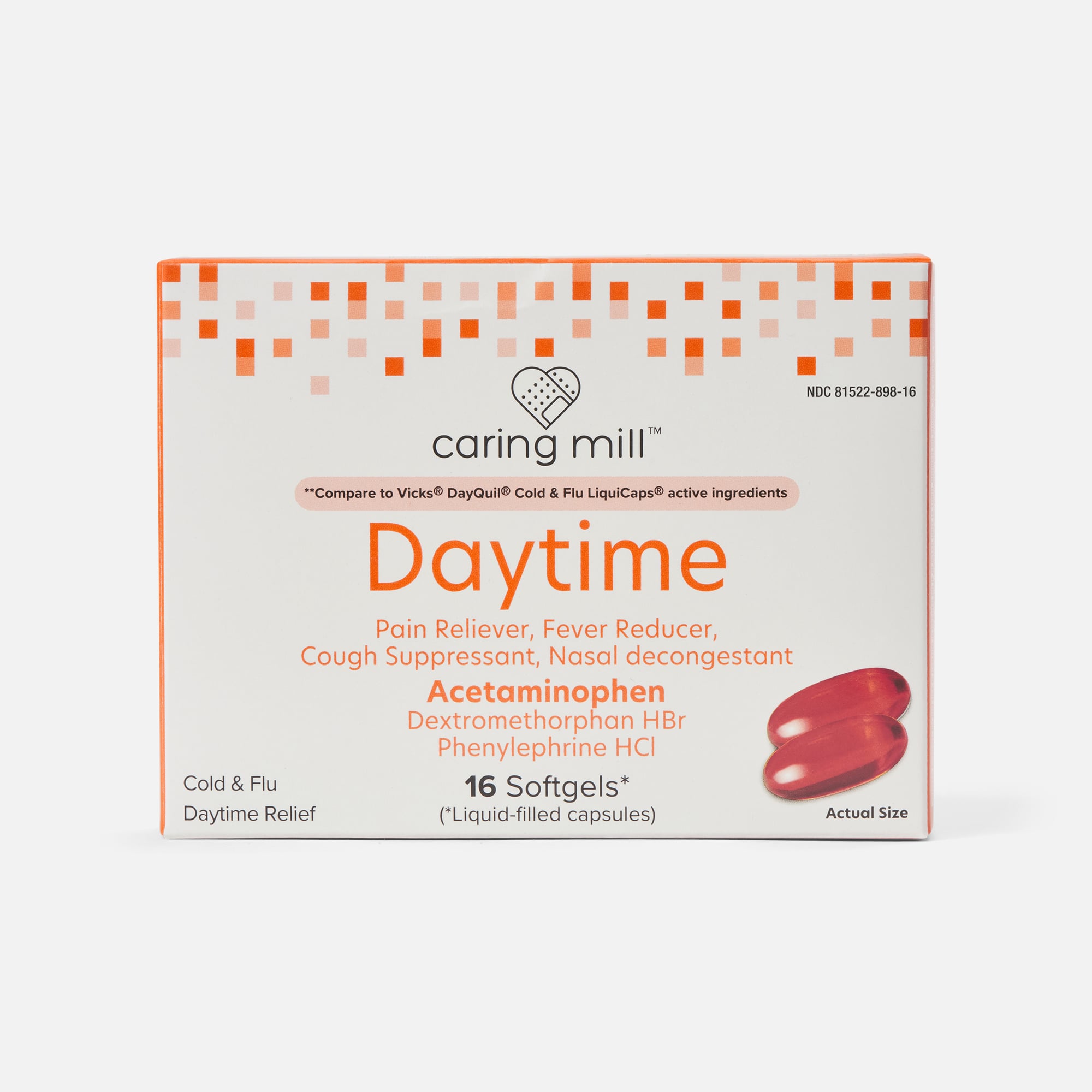 Caring Mill™ Daytime Cold & Flu Relief Soft Gels, 16 ct.
