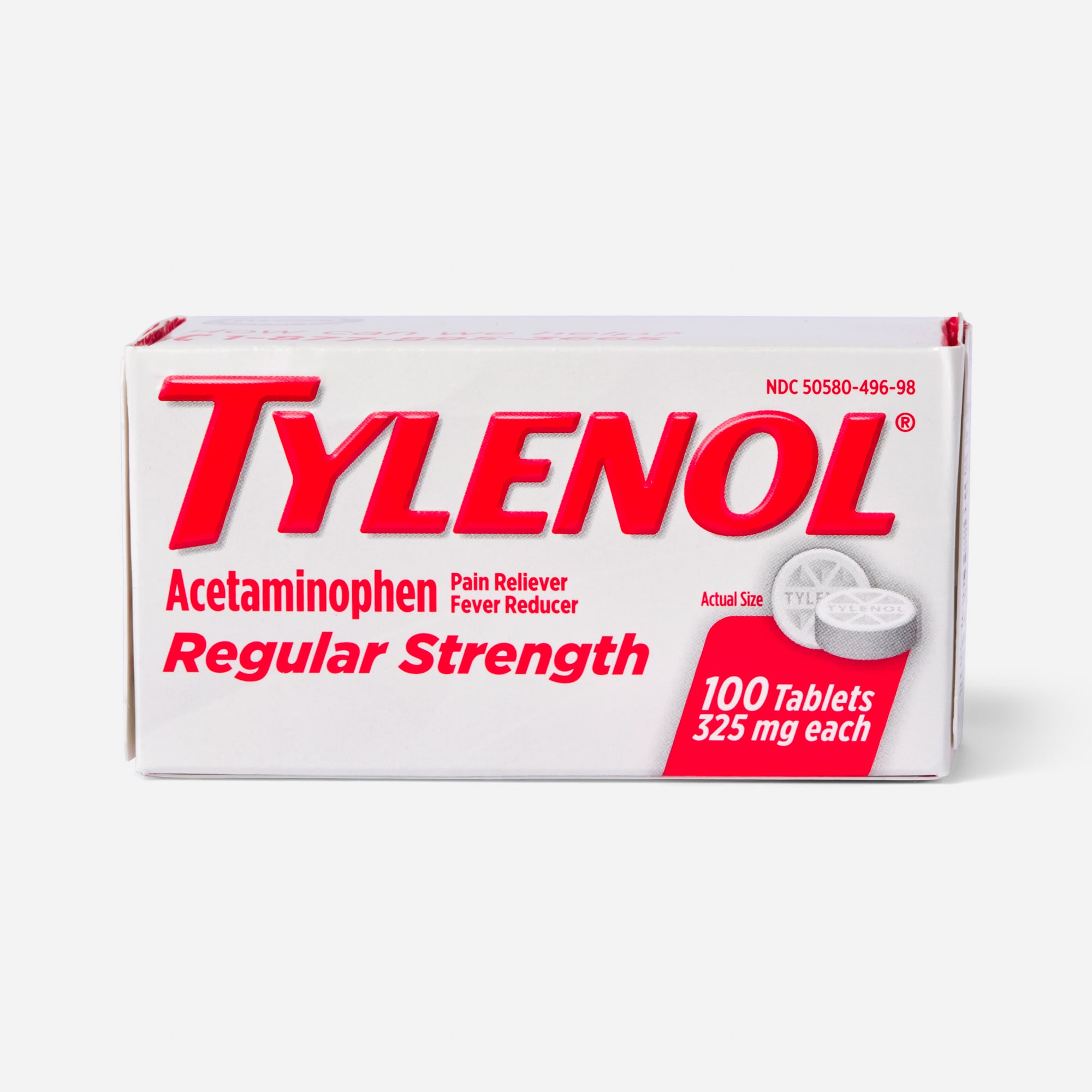 Tylenol Regular Strength Tablets, 100 ct.