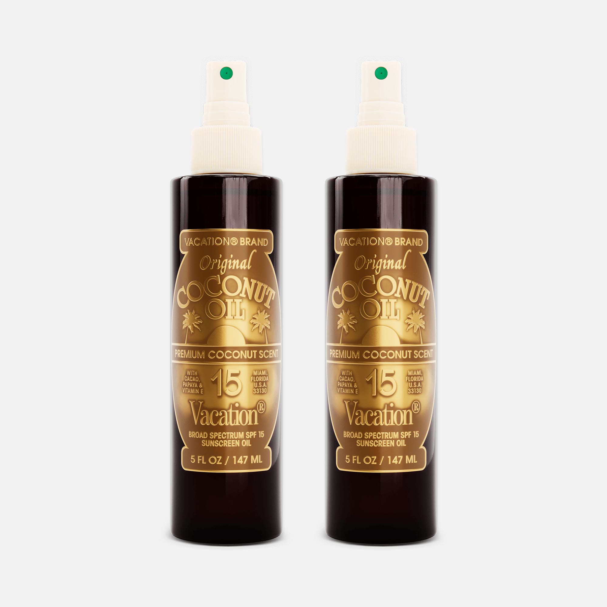 Vacation Original Coconut Oil Spray SPF 15, 5 fl. oz. (2 pack)