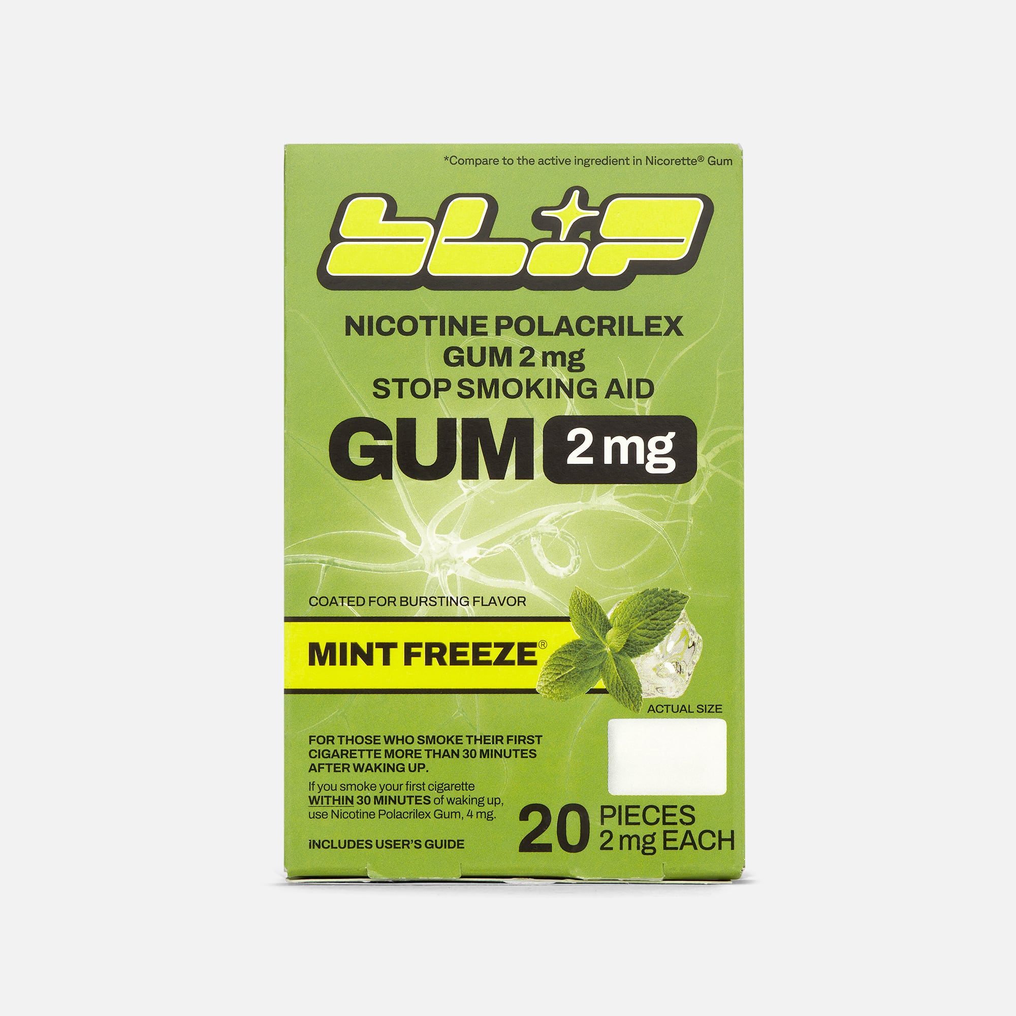 Blip Nicotine Gum, Mint Freeze, 2mg, 20 ct.