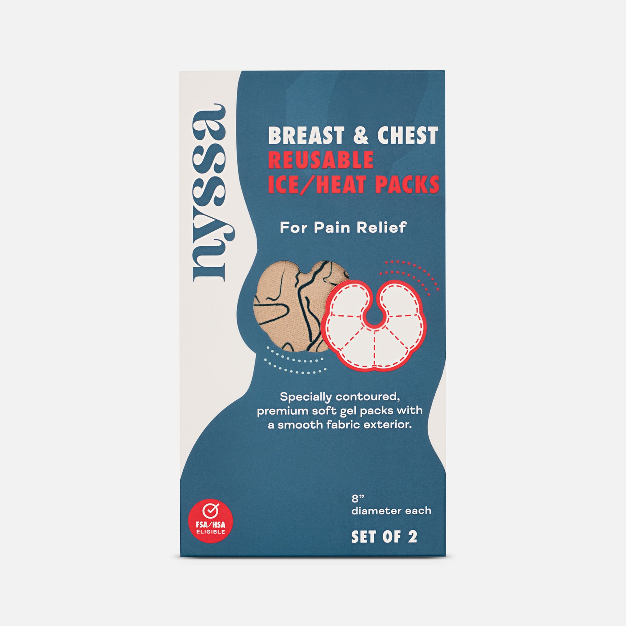 Nyssa Breast & Chest Reusable Ice/Heat Packs, 2 ct.