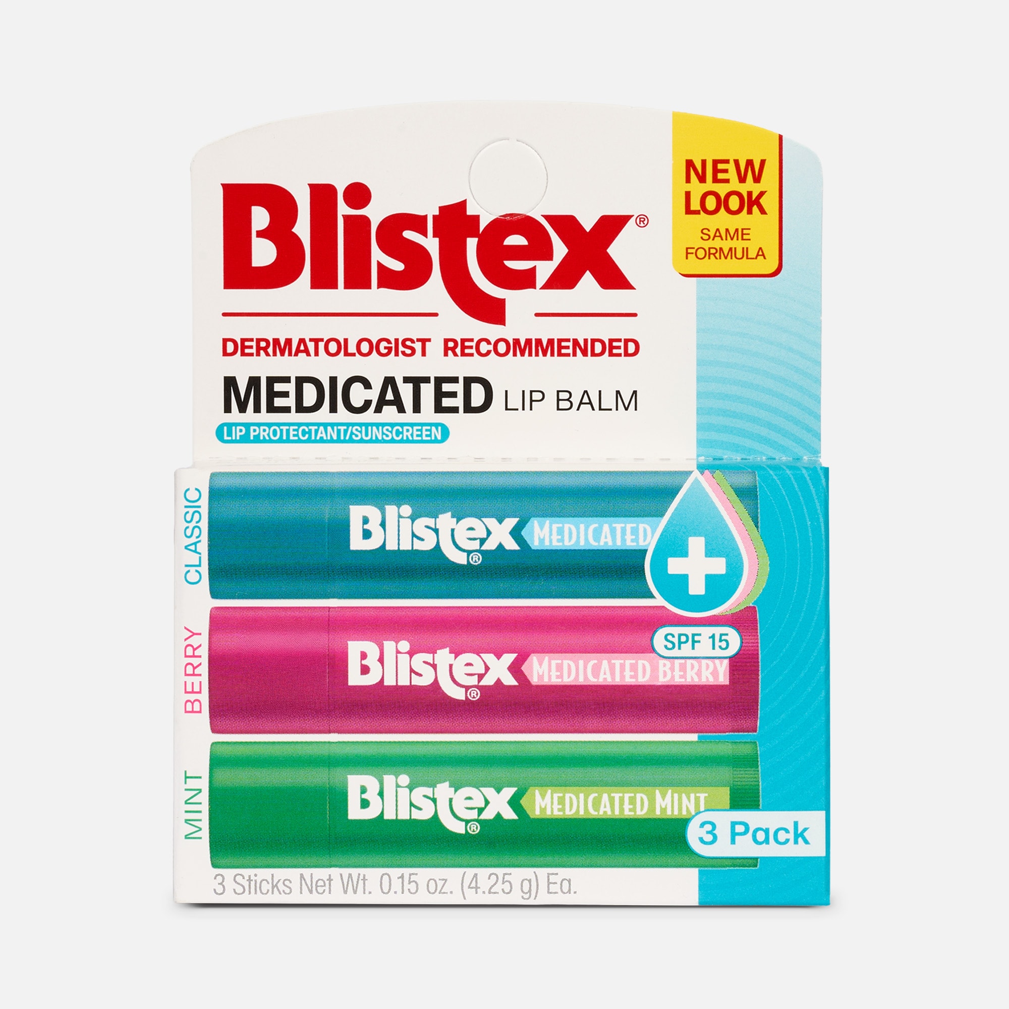Blistex Assorted Medicated Lip Balm - 3 Pack