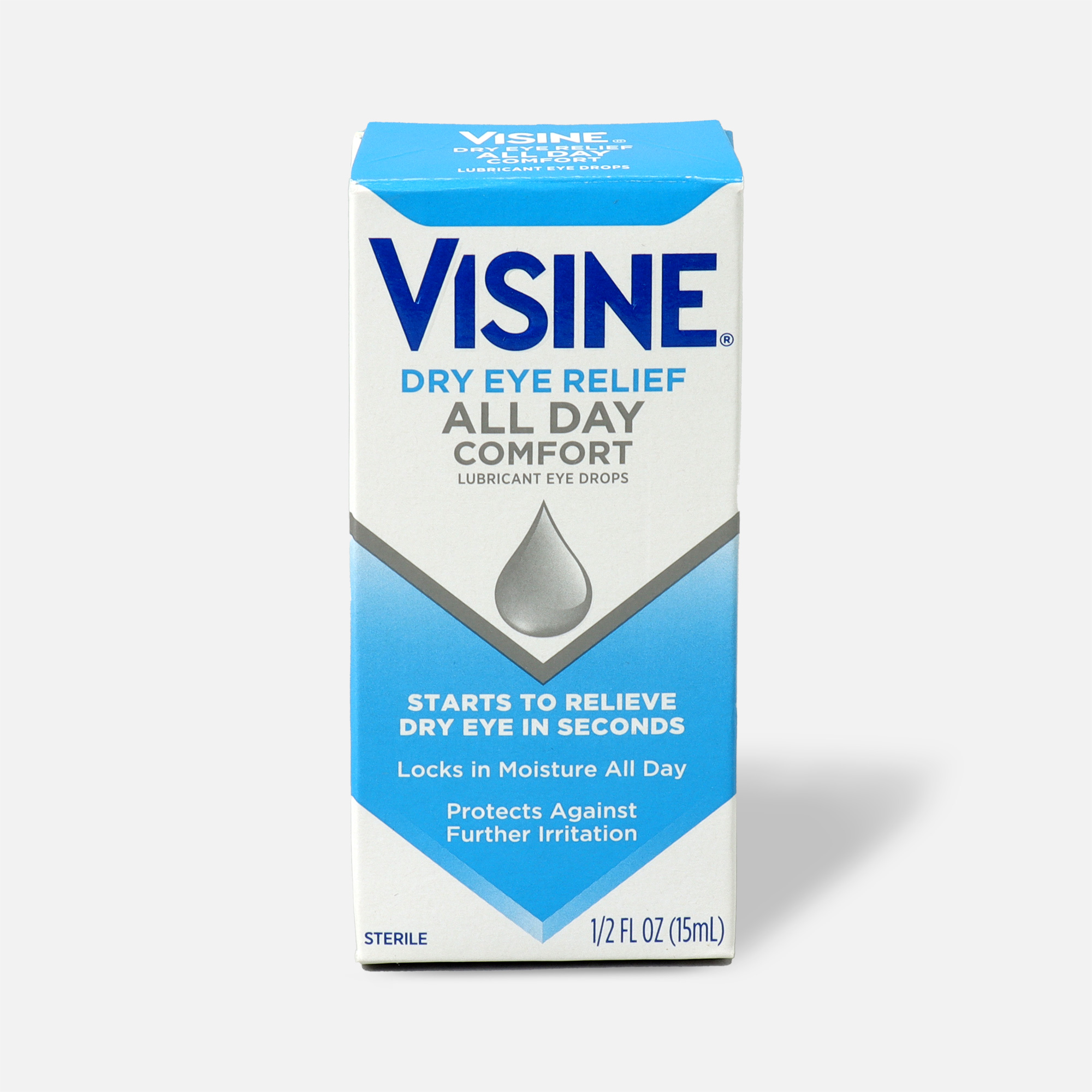 Visine Dry Eye Relief All Day Comfort Lubricant Eye Drops, .5 fl oz.