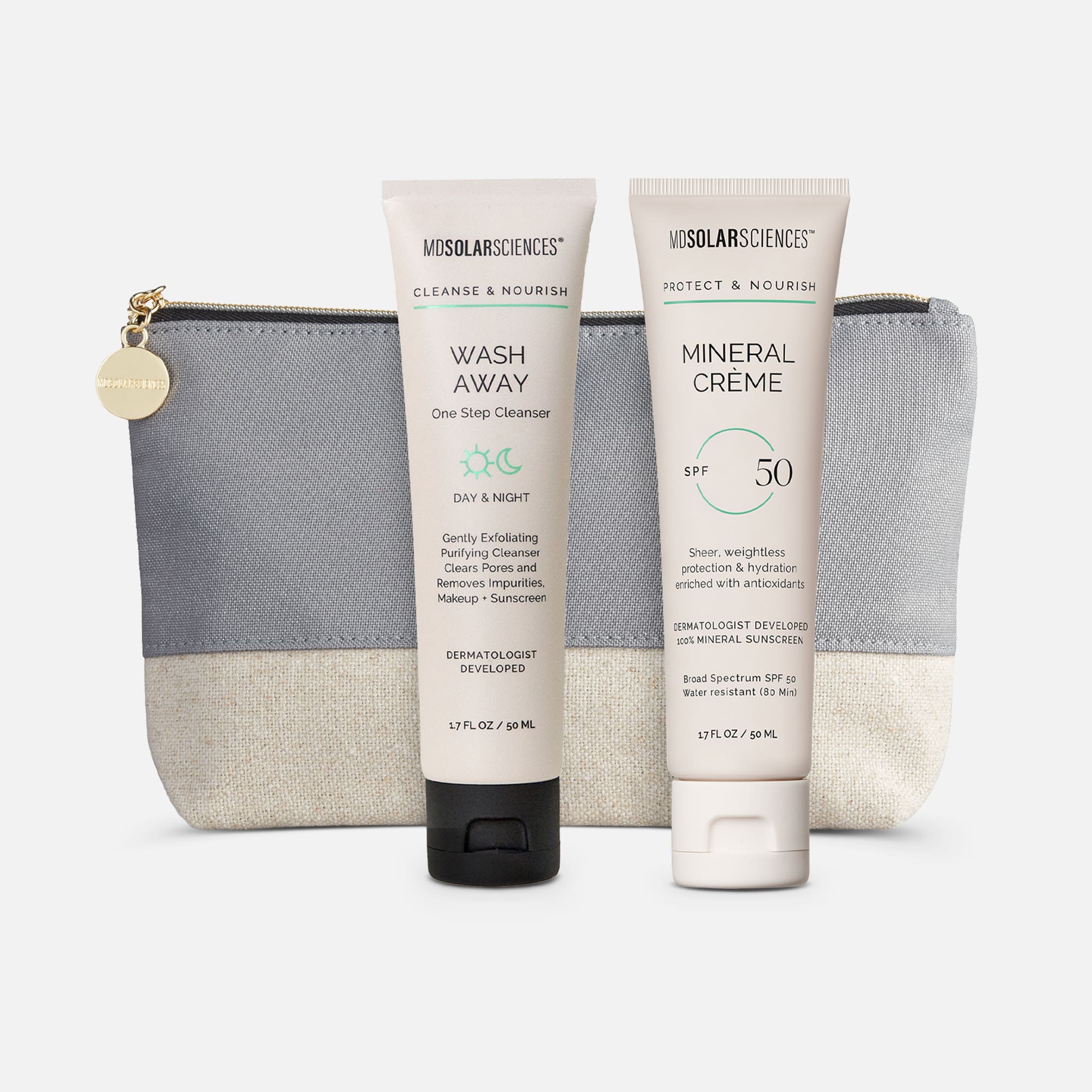 MDSolarSciences™ Sensitive Skin Bundle, Wash Away Cleanser and Mineral Crème SPF 50