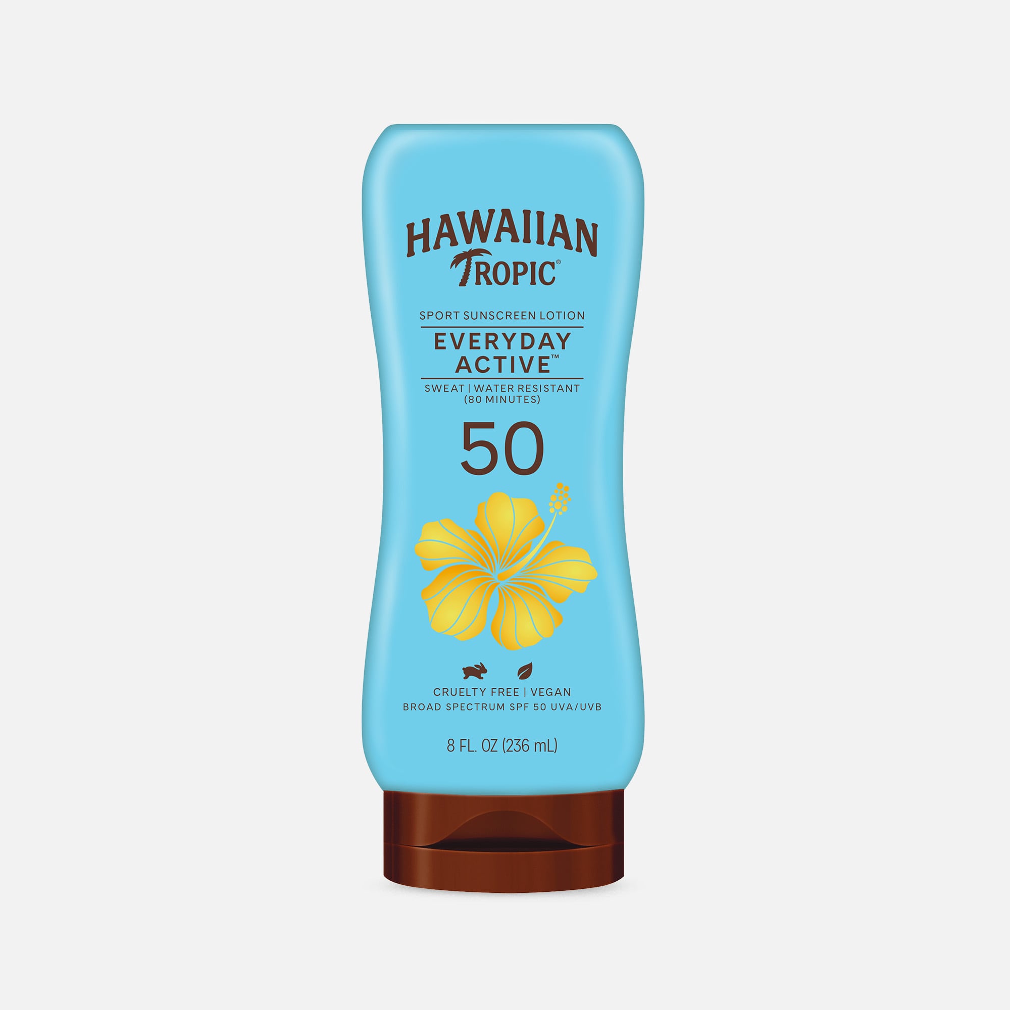 Hawaiian Tropic Island Sport Lotion Sunscreen SPF 50, 8 oz.