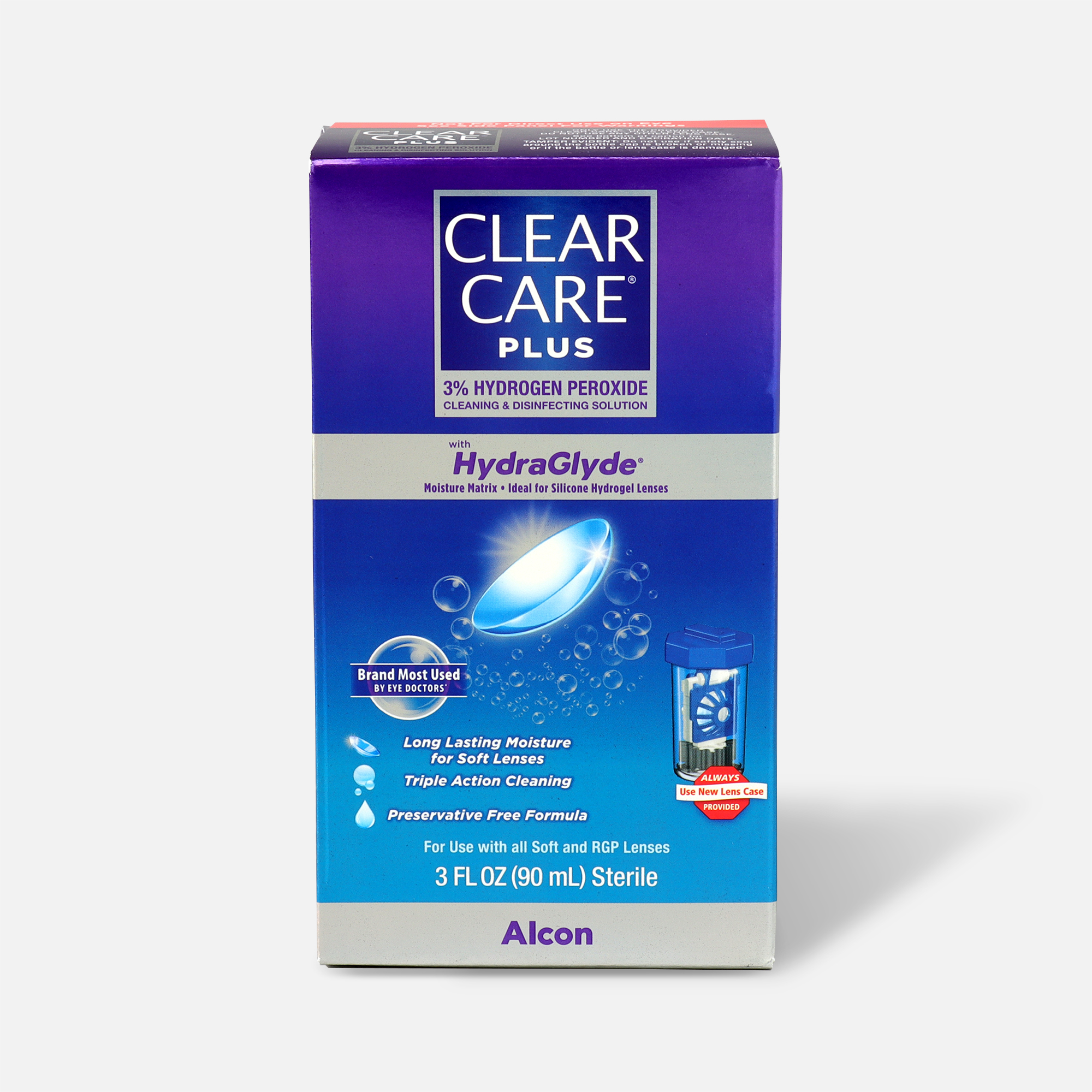 Clear Care Plus Cleaning and Disinfecting Solution, 12 oz. (2-Pack)