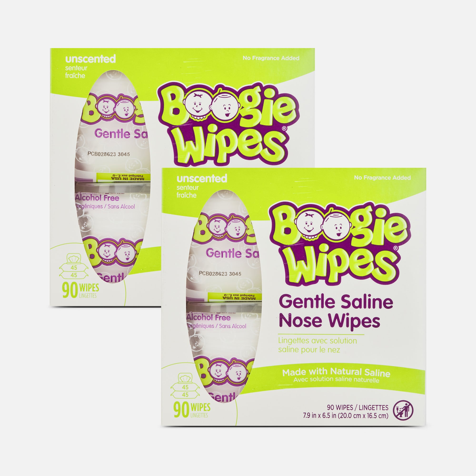 Boogie Wipes® 2-Pack 45 ct. Saline Wipes in Unscented (2-Pack)