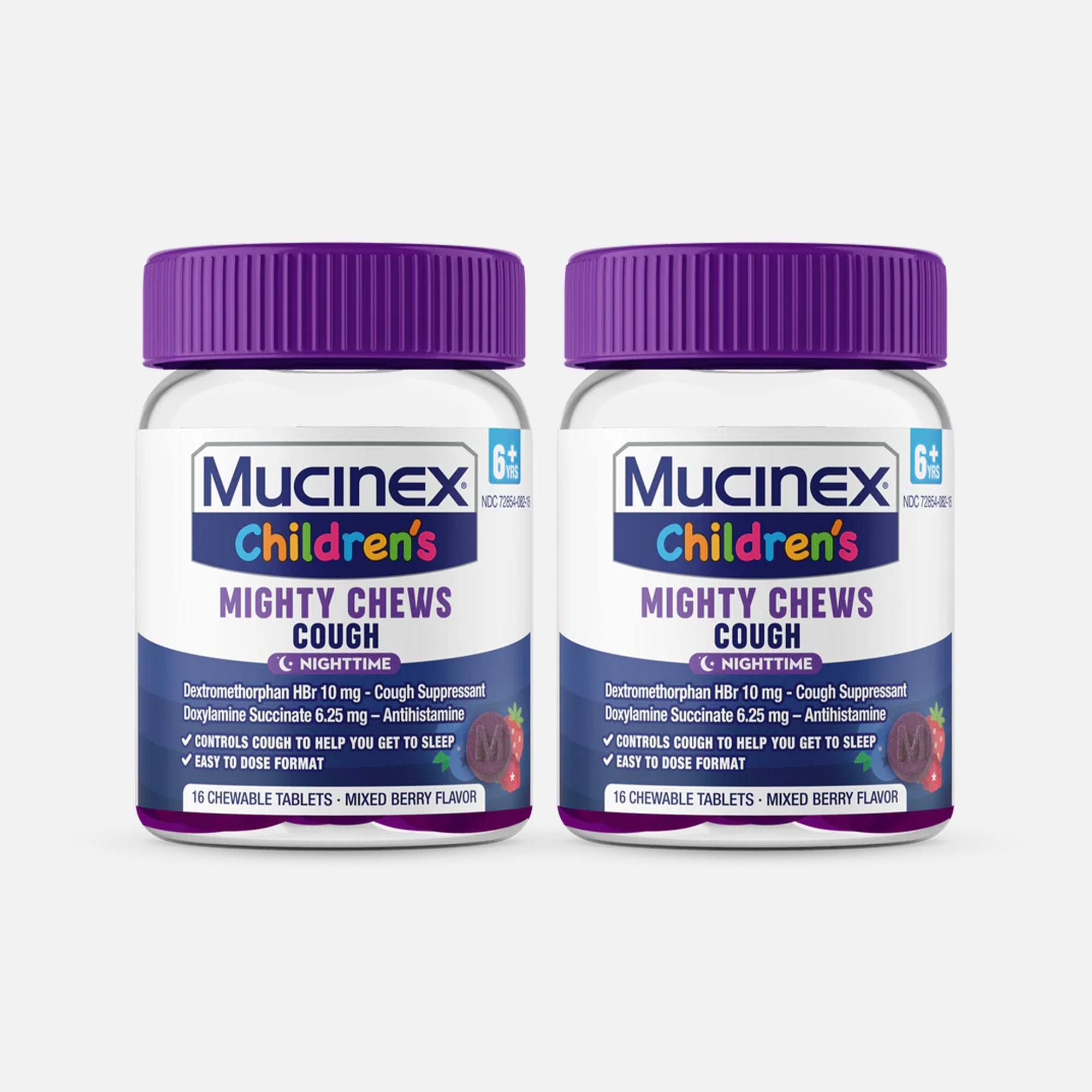 Mucinex Children's Mighty Chews, Nighttime Cough, 16 ct. (2-Pack)
