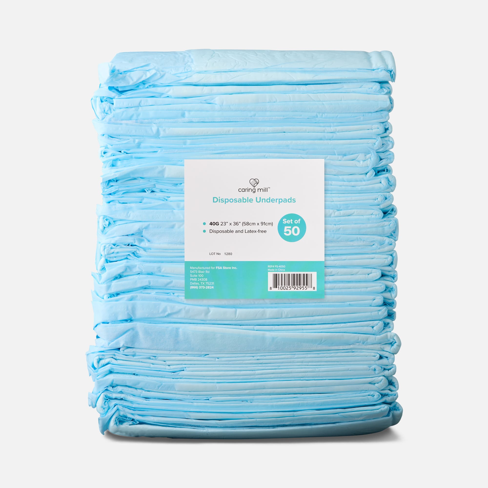 Caring Mill™ Underpads 23"x36", 50 ct.