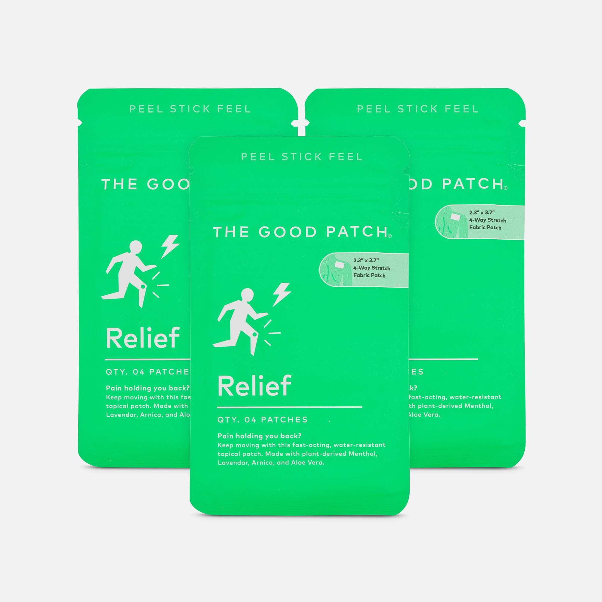 The Good Patch® Relief - Pain Relieving Wellness Patch, 4 ct. (3-Pack)