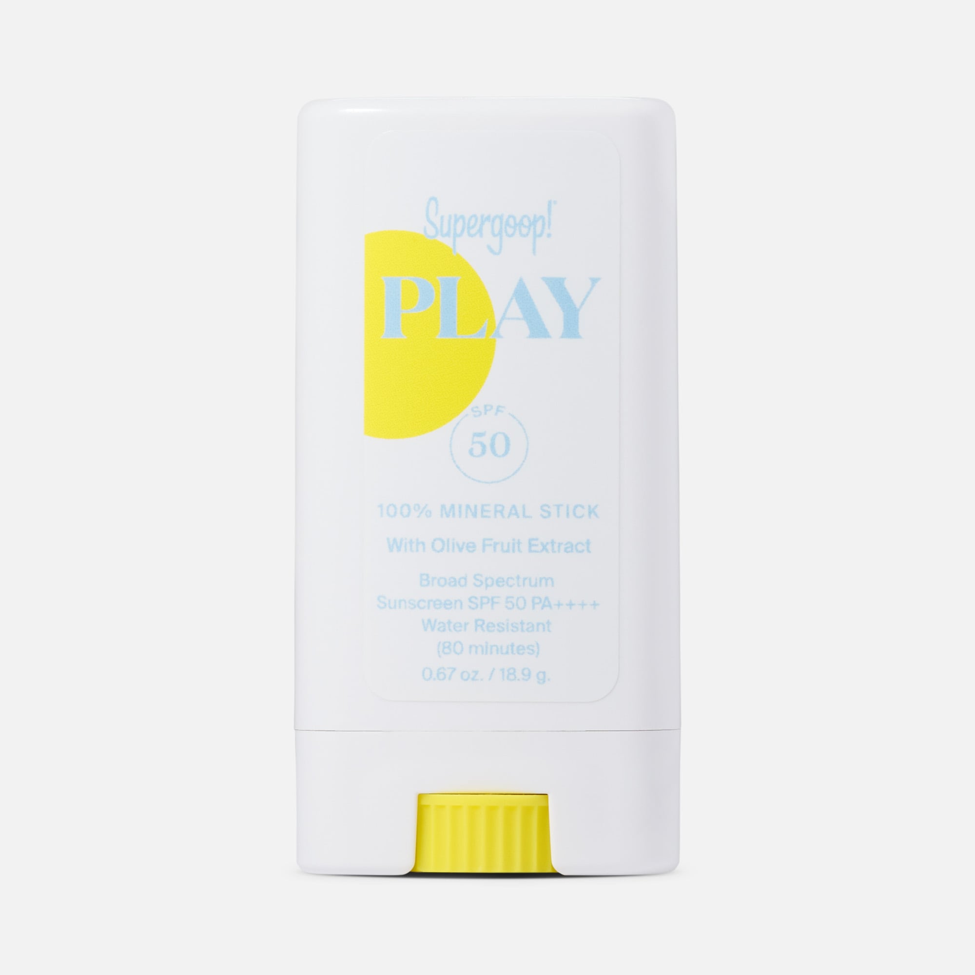 Supergoop! PLAY 100% Mineral Stick, SPF 50 with Olive Fruit Extract, .67 oz.