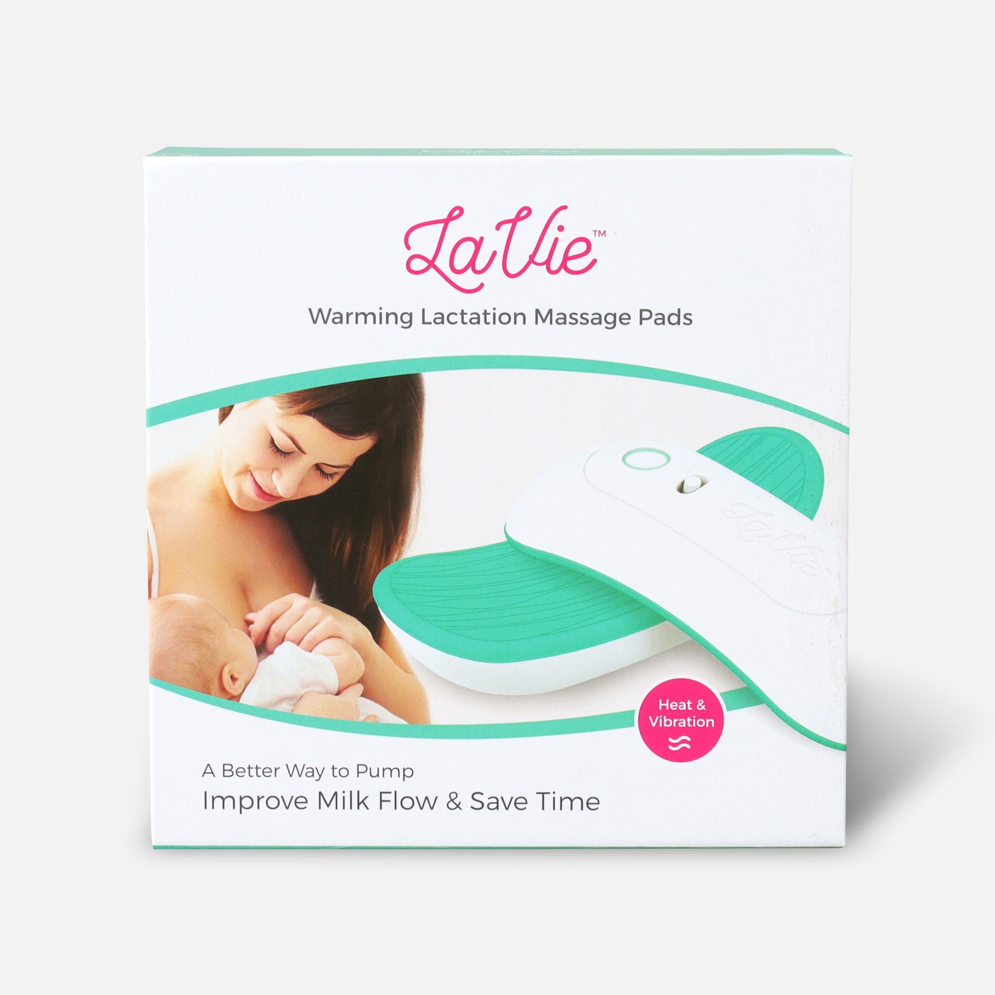 LaVie Warming Lactation Massage Pads, Teal