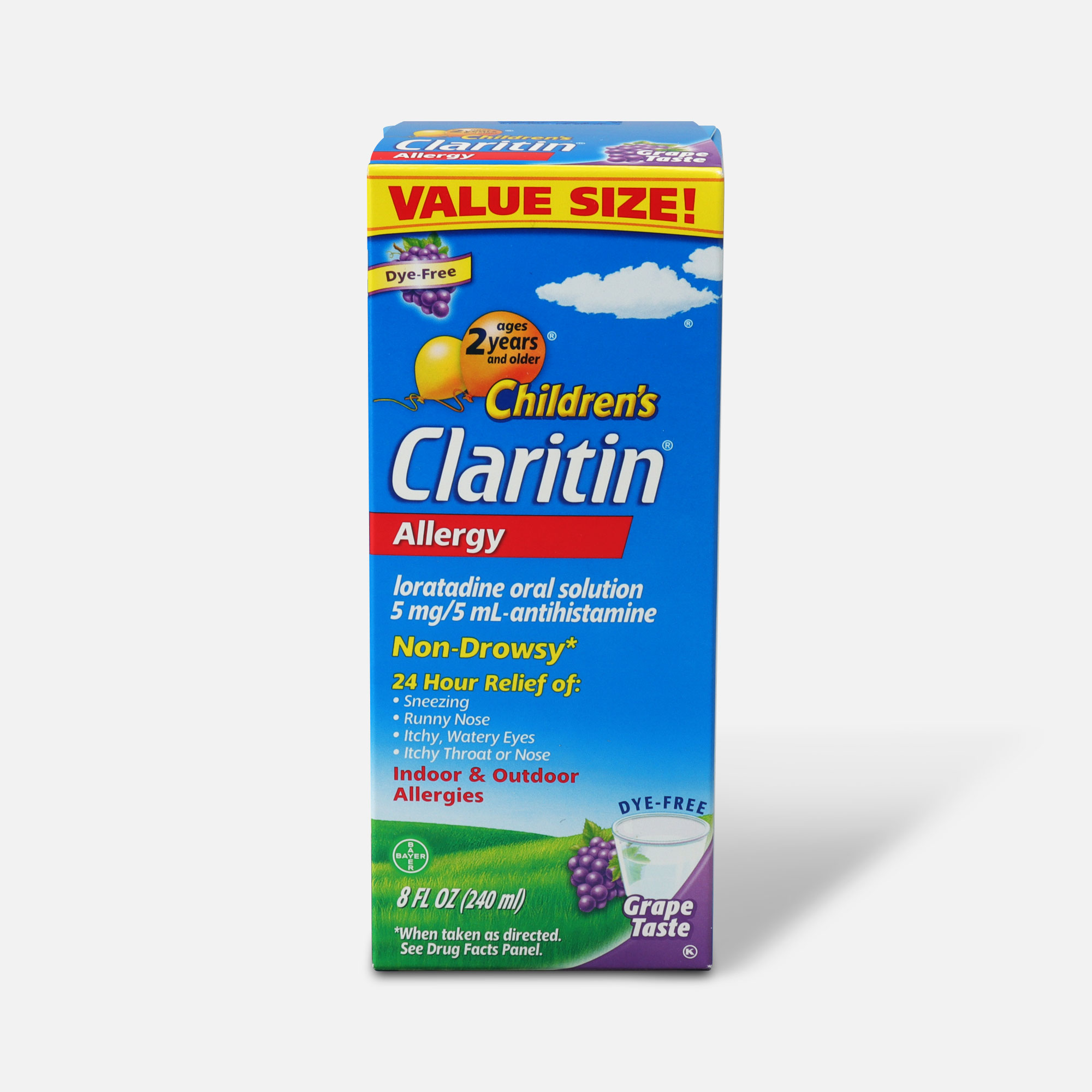 Claritin Children's Allergy Grape Syrup, 8 oz.