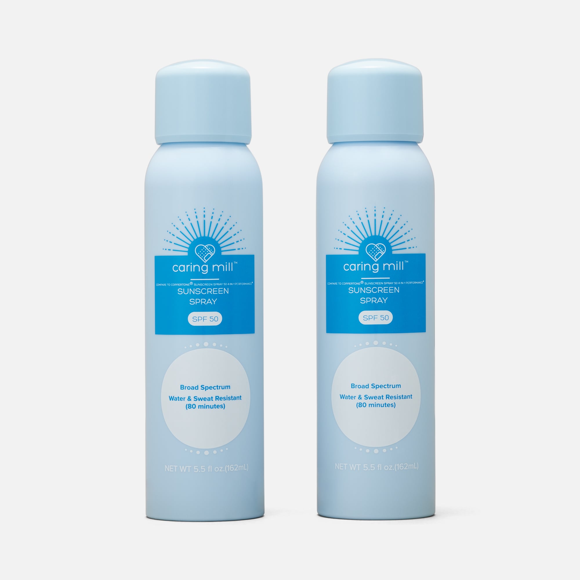 Caring Mill™ Sunscreen Spray, SPF 50, 5.5 fl oz. (2-Pack)