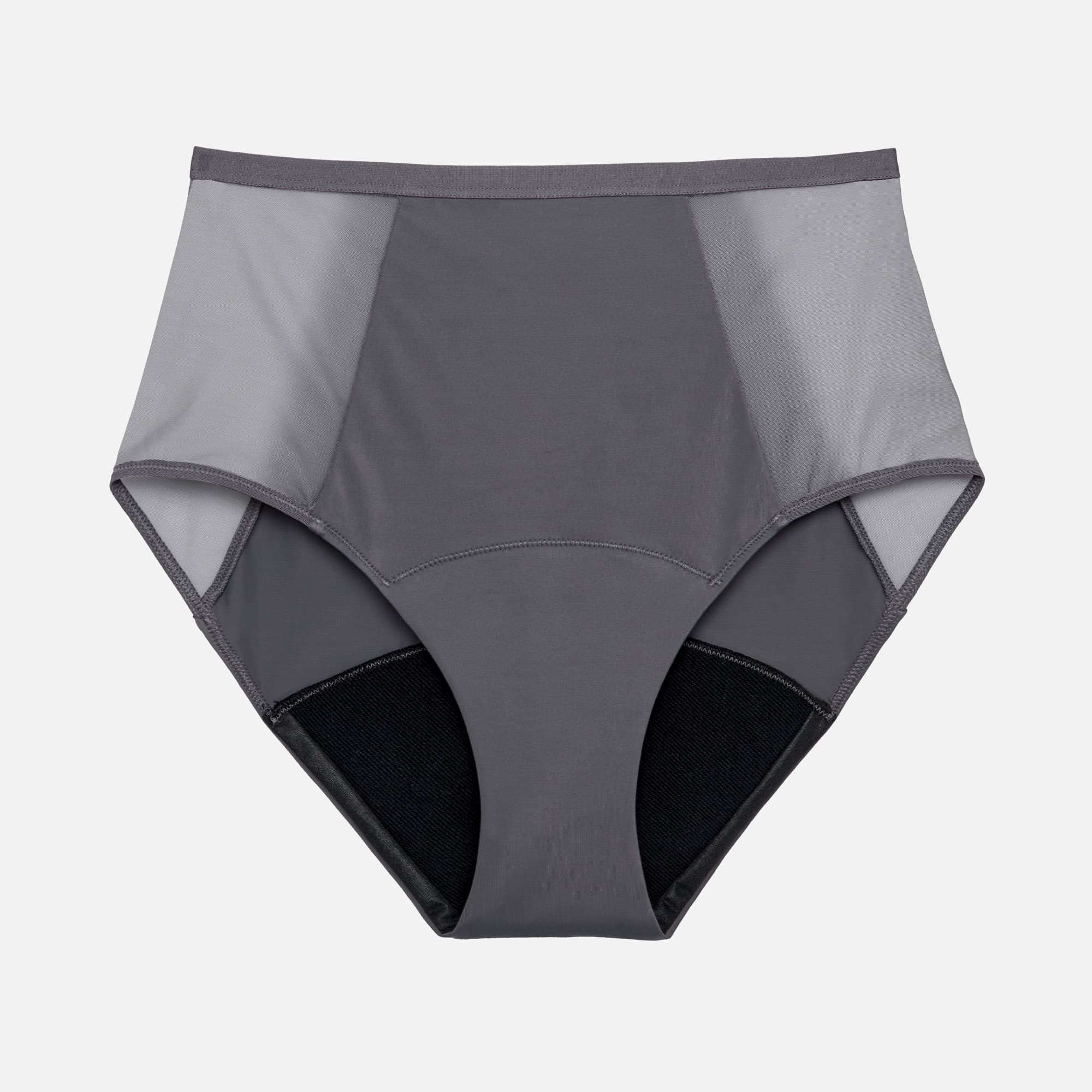 Thinx Comfort Stretch Hi-Waist All Day Period Underwear, Slate, Small