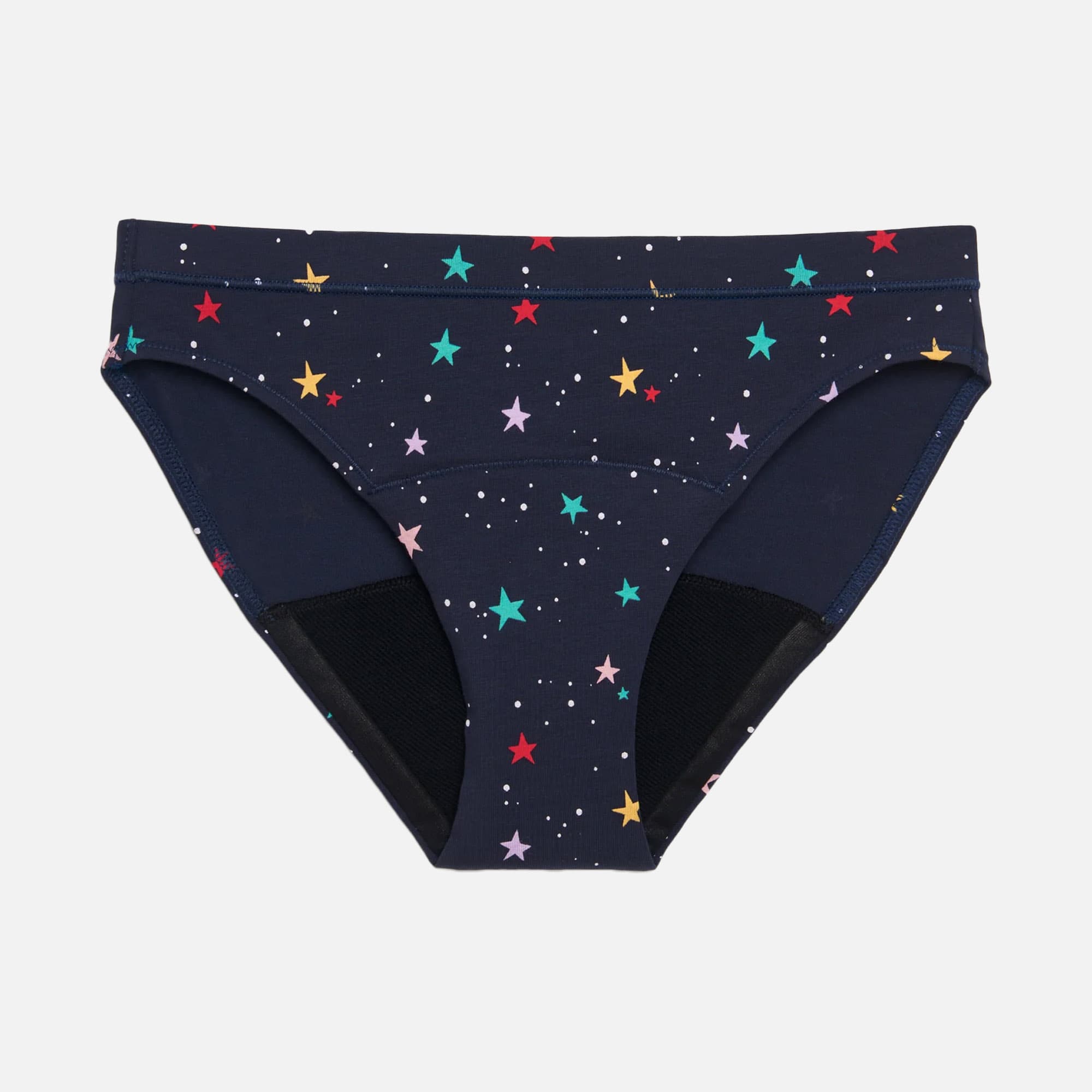 Thinx Teens All Day Bikini, Lucky Stars, Size 11/12