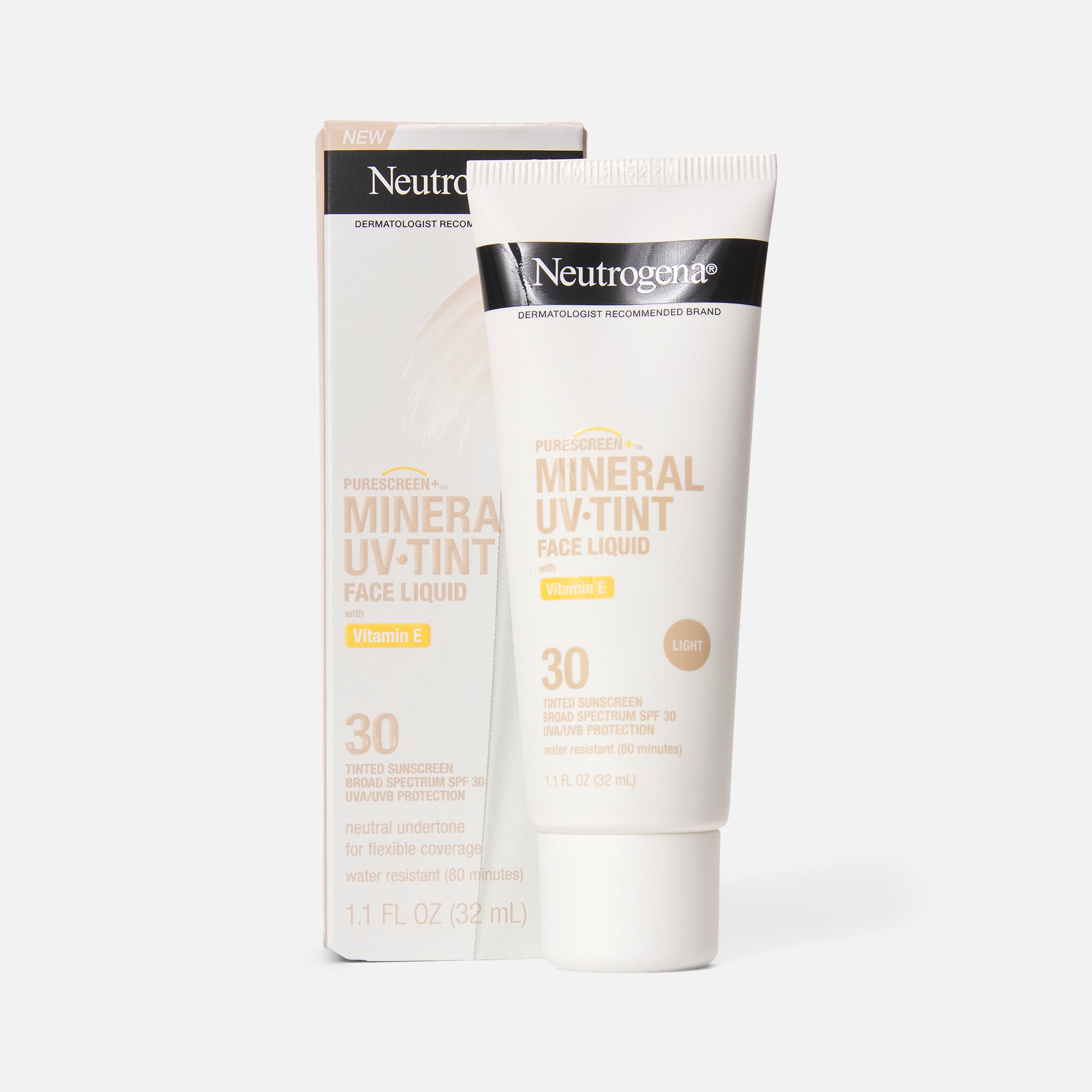 Neutrogena UV TINT Mineral Lotion, SPF 30 Light, 1.1 oz.