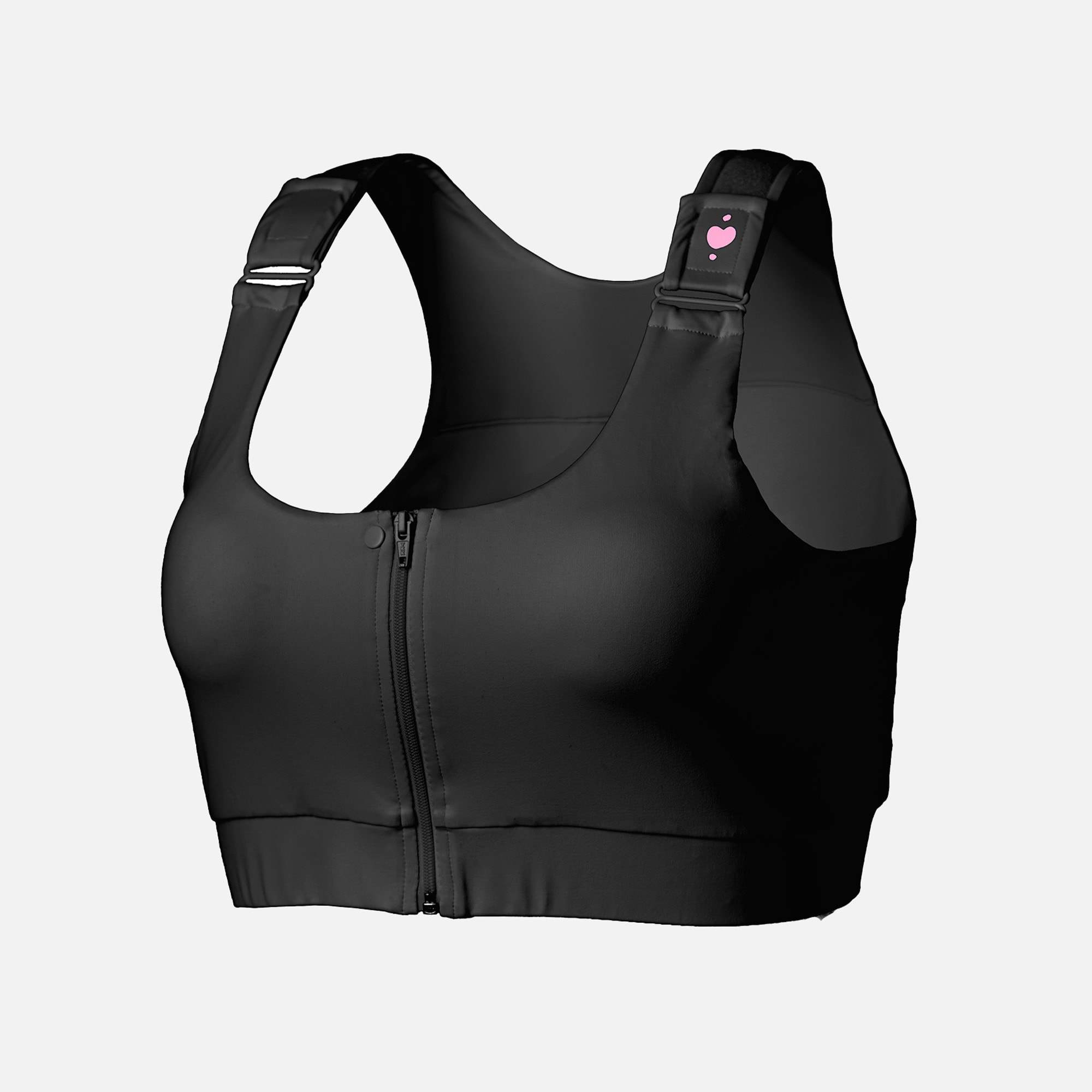 heart&core Shirl Post-Surgical Bra, Black, S