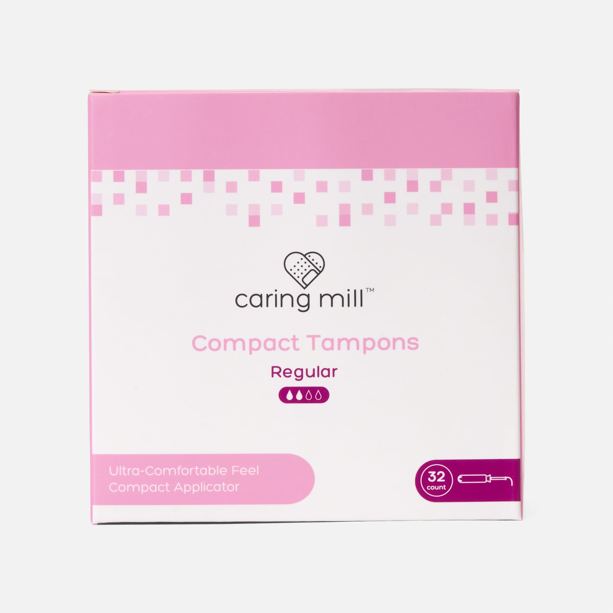 Caring Mill™ Super+Regular Compact Tampons, 32 ct.