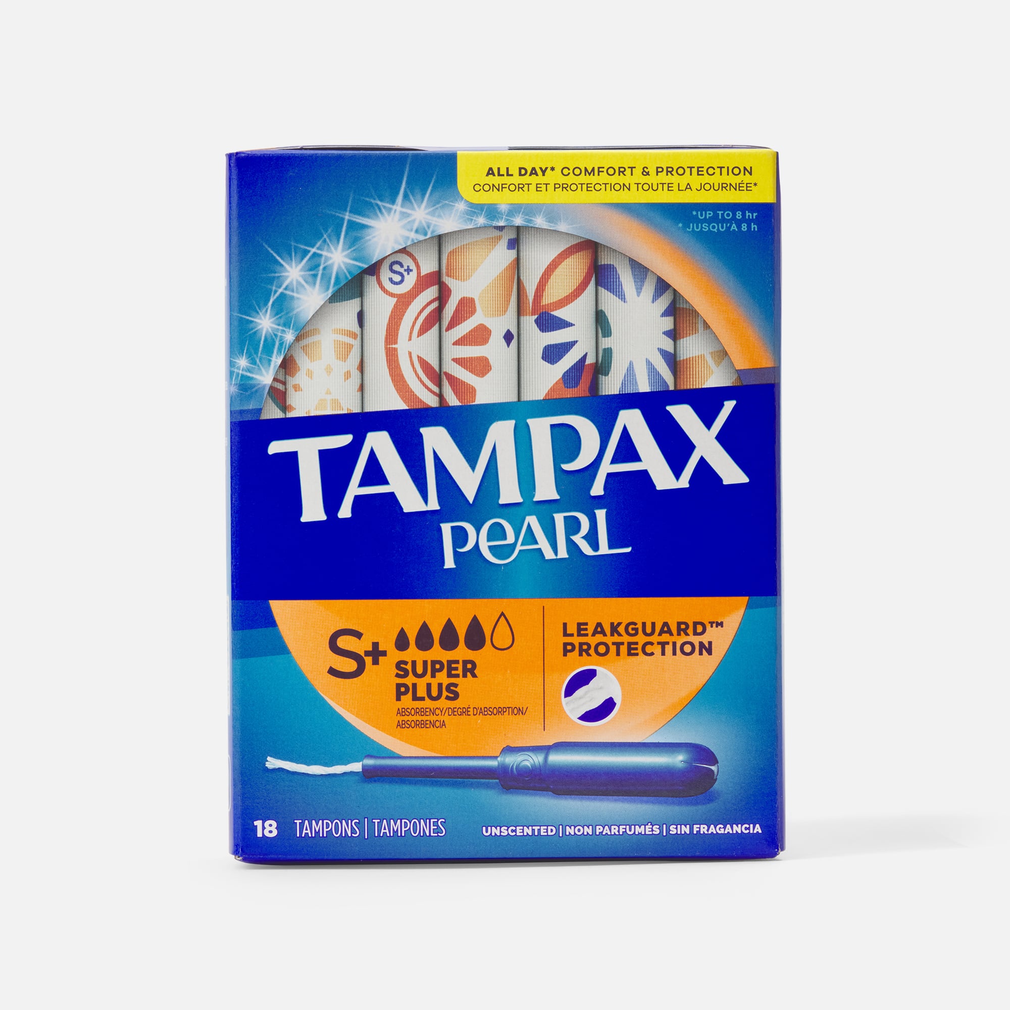 Tampax Pearl Tampons, Super + Absorbency, 18 ct.